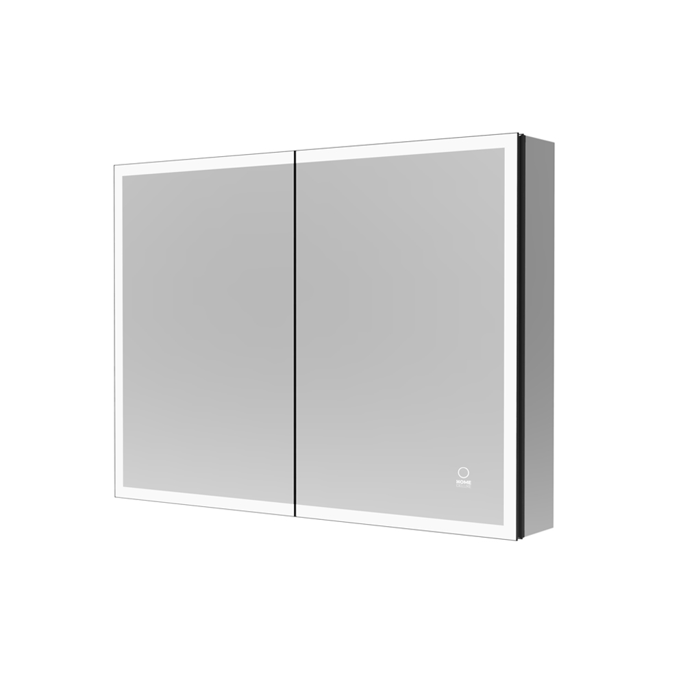 LED-Spiegelschrank EVE Schwarz - 80 x 60 cm