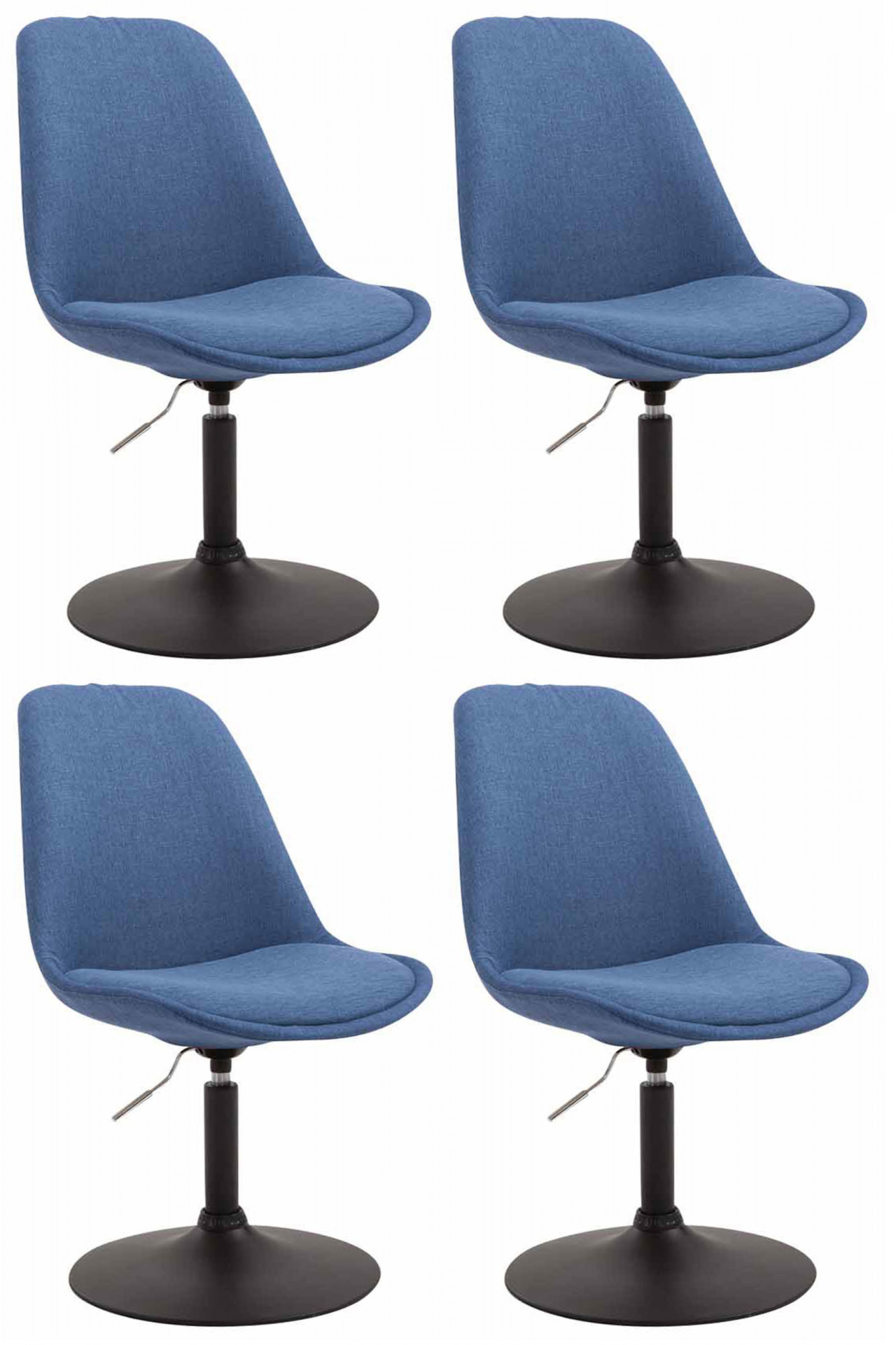 4er Set Stühle Maverick B Stoff, blau