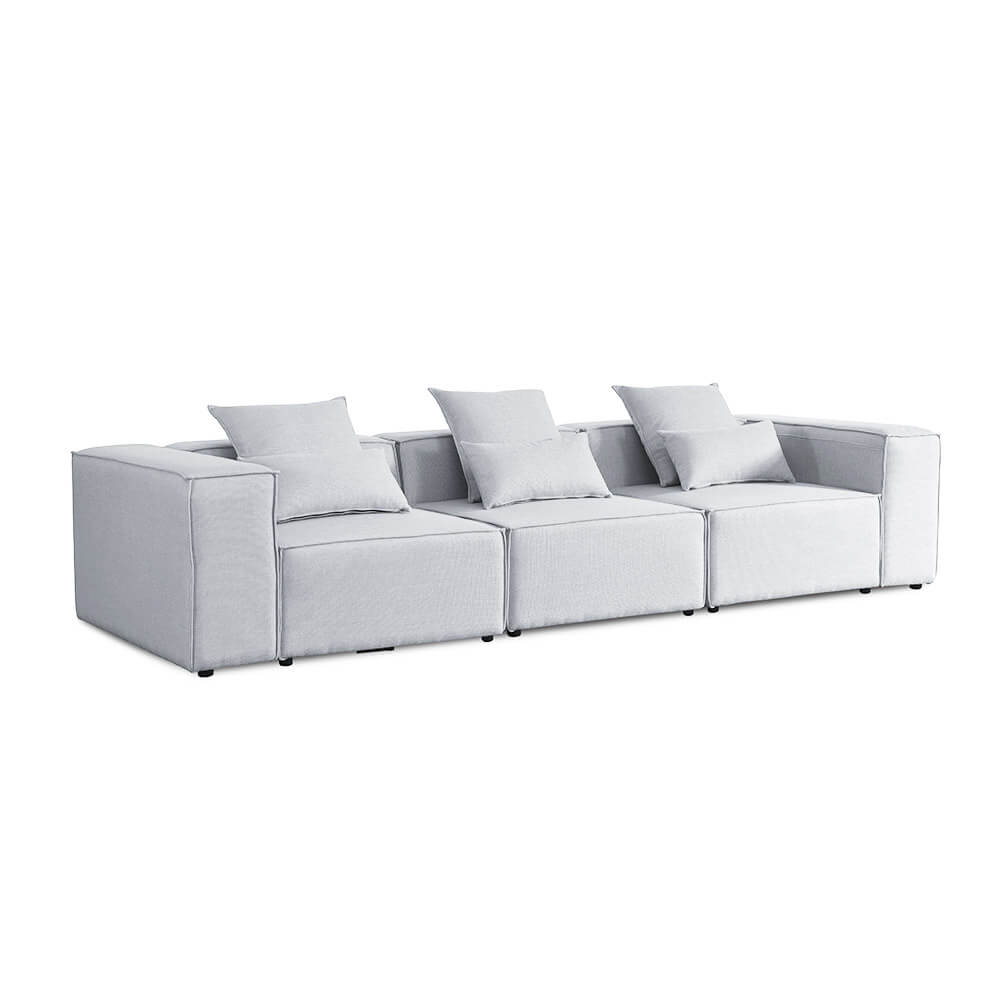 Modulares Sofa VERONA M - 327 x 120 cm Hellgrau
