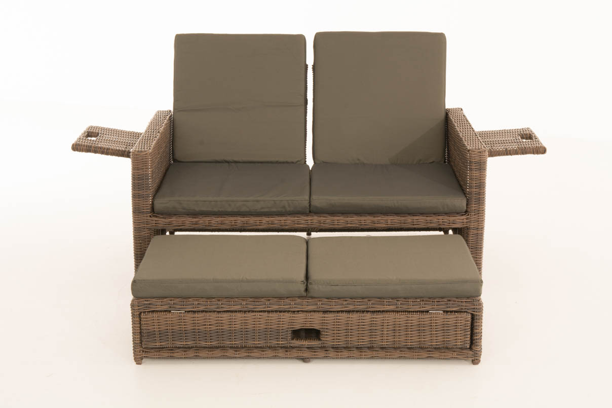 Sofa Ancona Anthrazit 5mm, braun-meliert