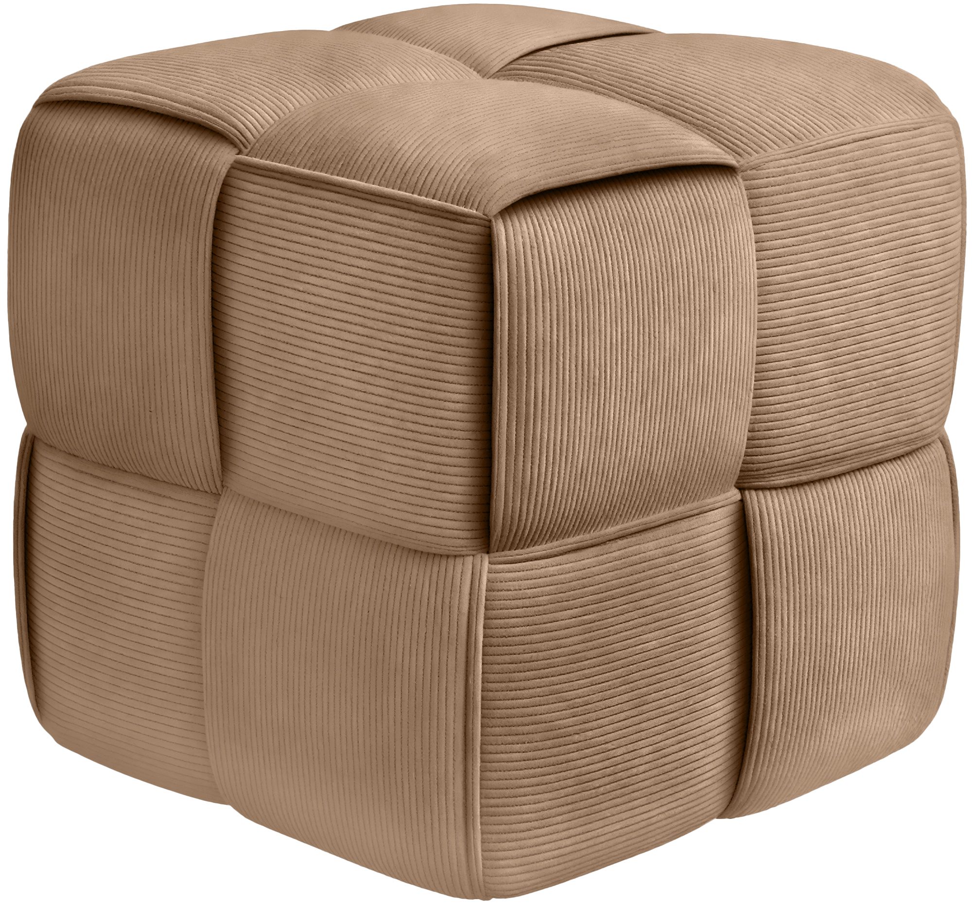 Sitzhocker Forinta Cord, taupe