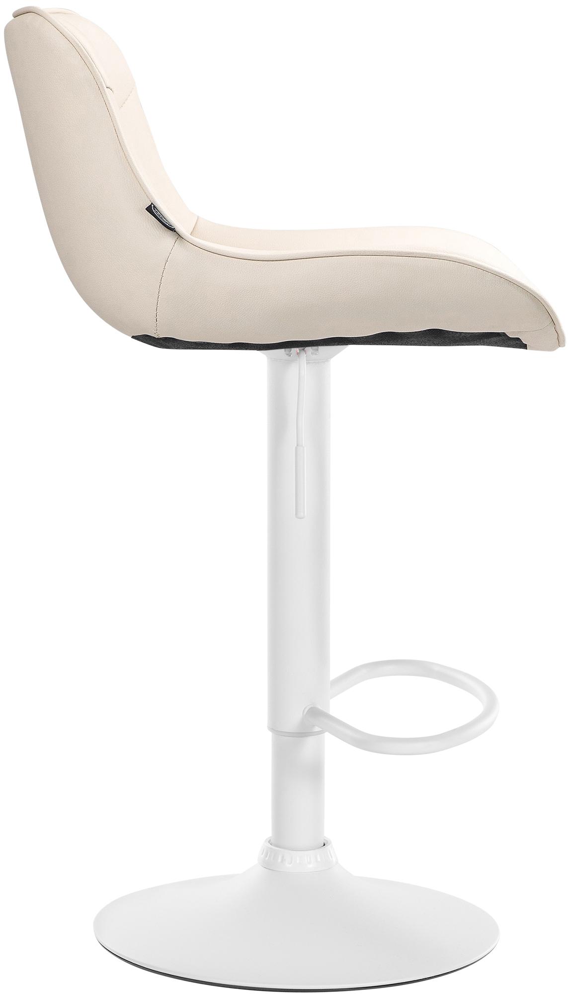 Barhocker Vonore Kunstleder weiß, creme