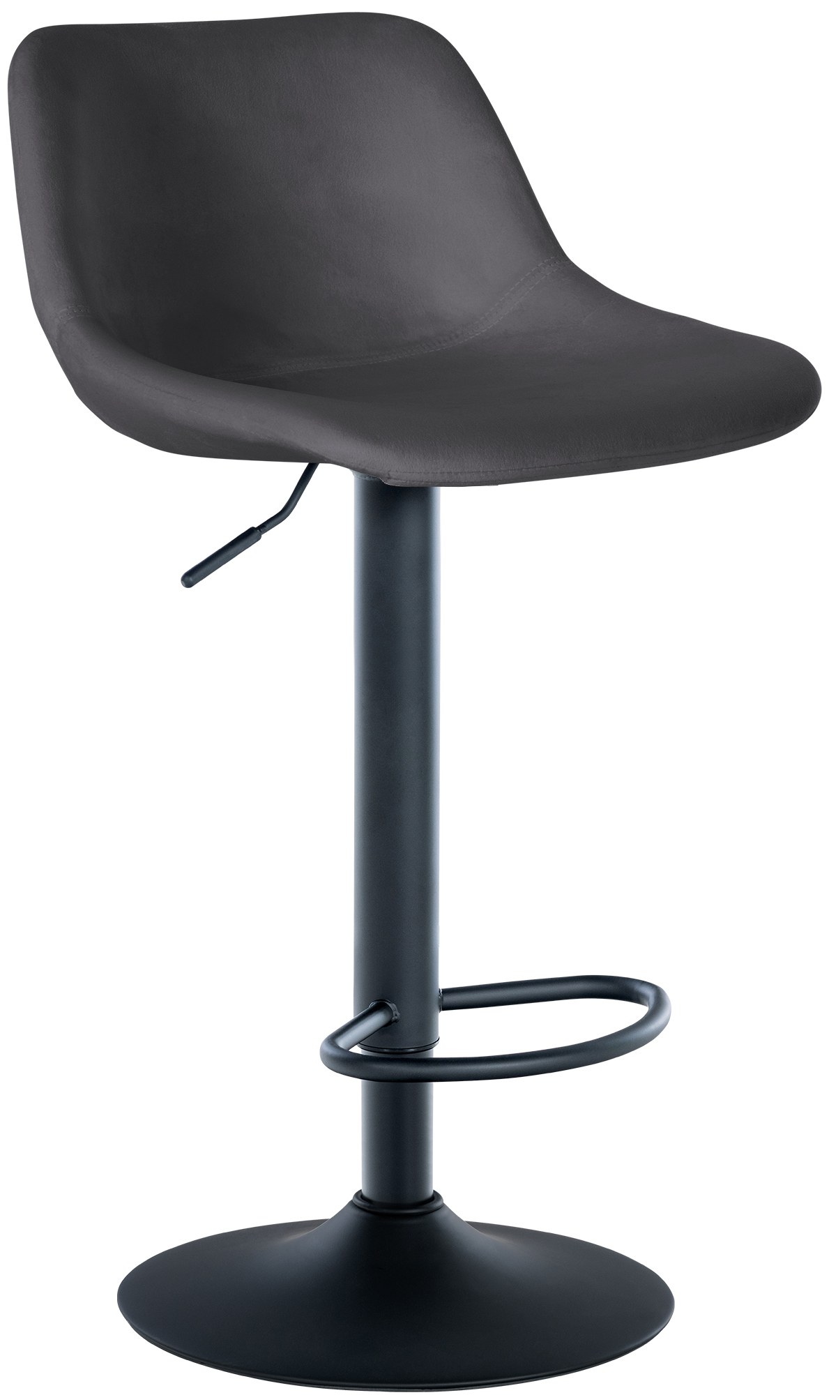 Barhocker Loft Samt, dunkelgrau