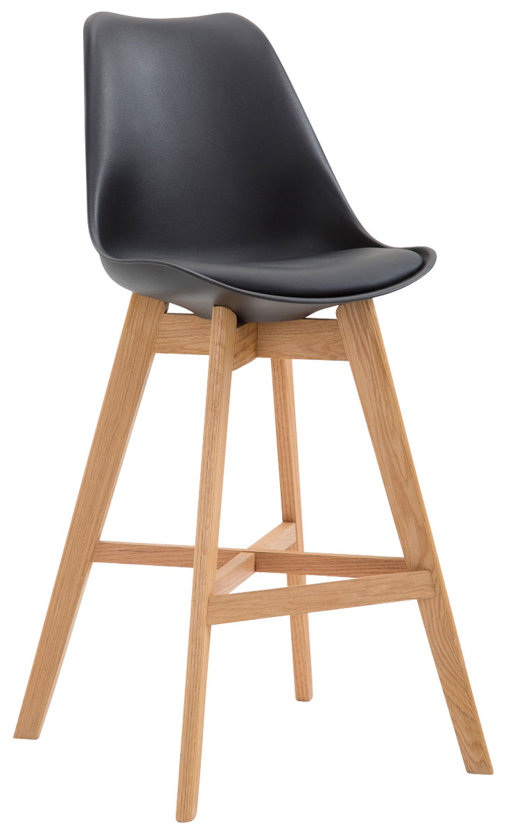 2er Set Barhocker Cannes Kunststoff natura, schwarz