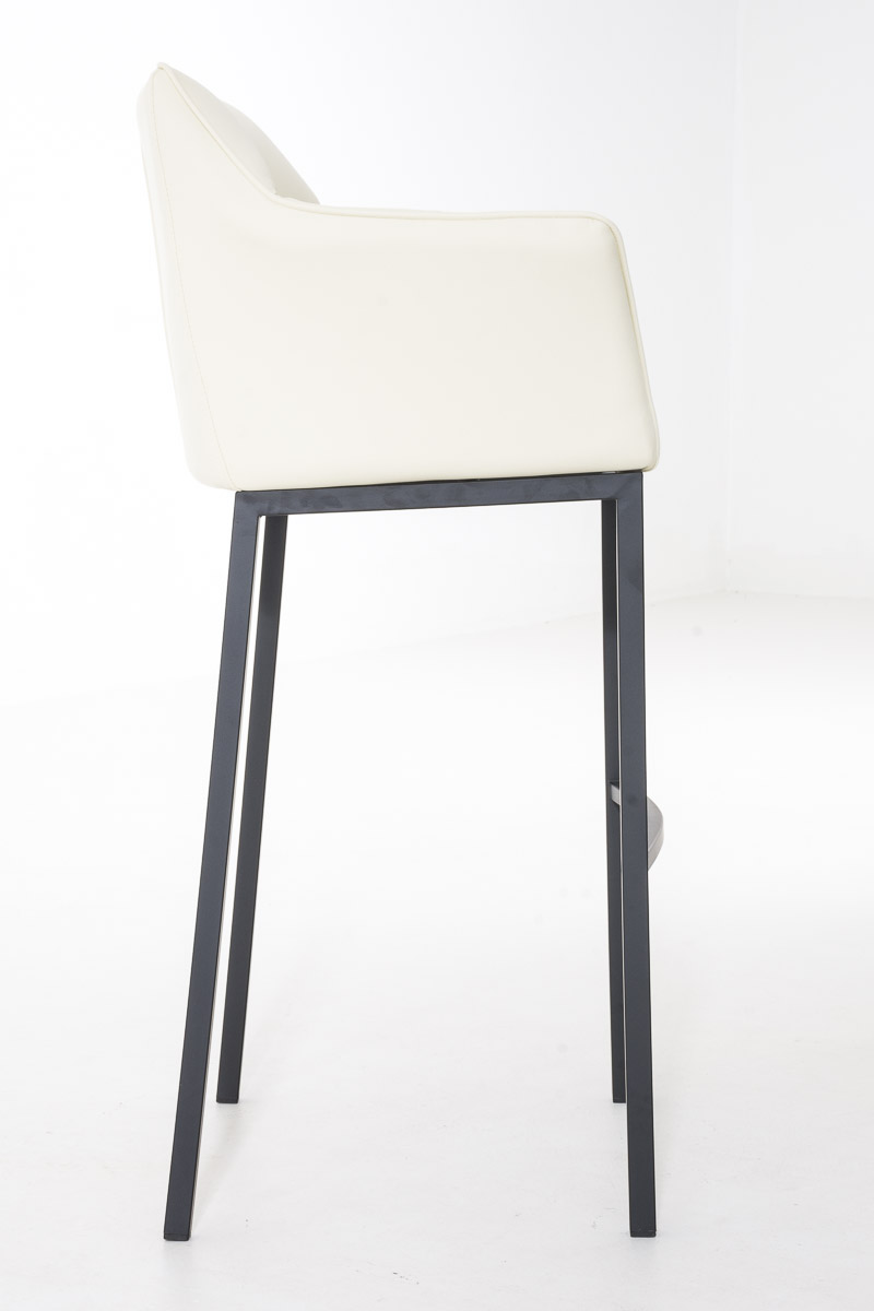 Barhocker Damaso B mit 4-Fuß Gestell, creme