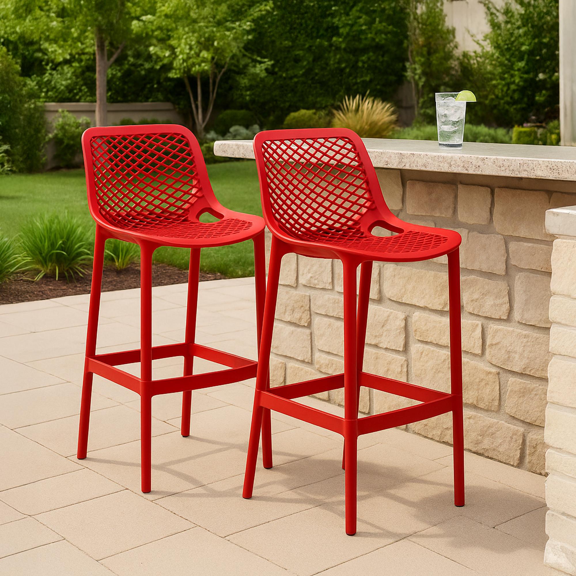 2er Set Barhocker Air, rot