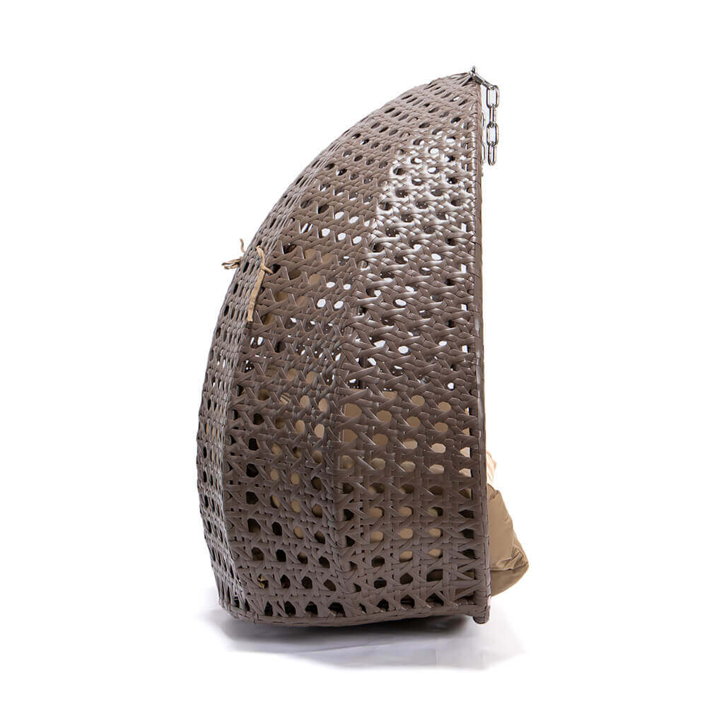 Polyrattan Hängesessel nur Korb und Kissen TWIN - Braun