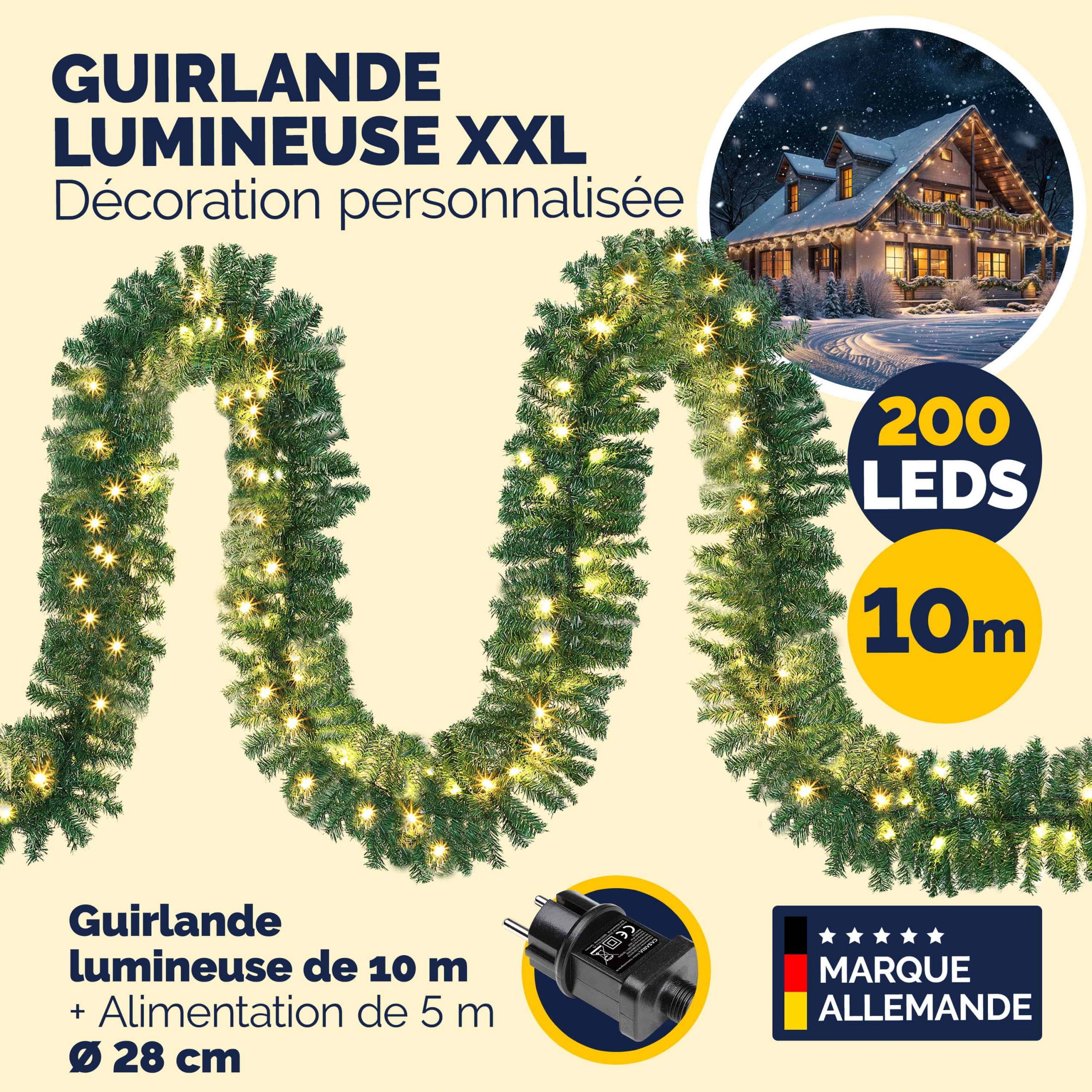 Weihnachtsgirlande 10m In-/Outdoor