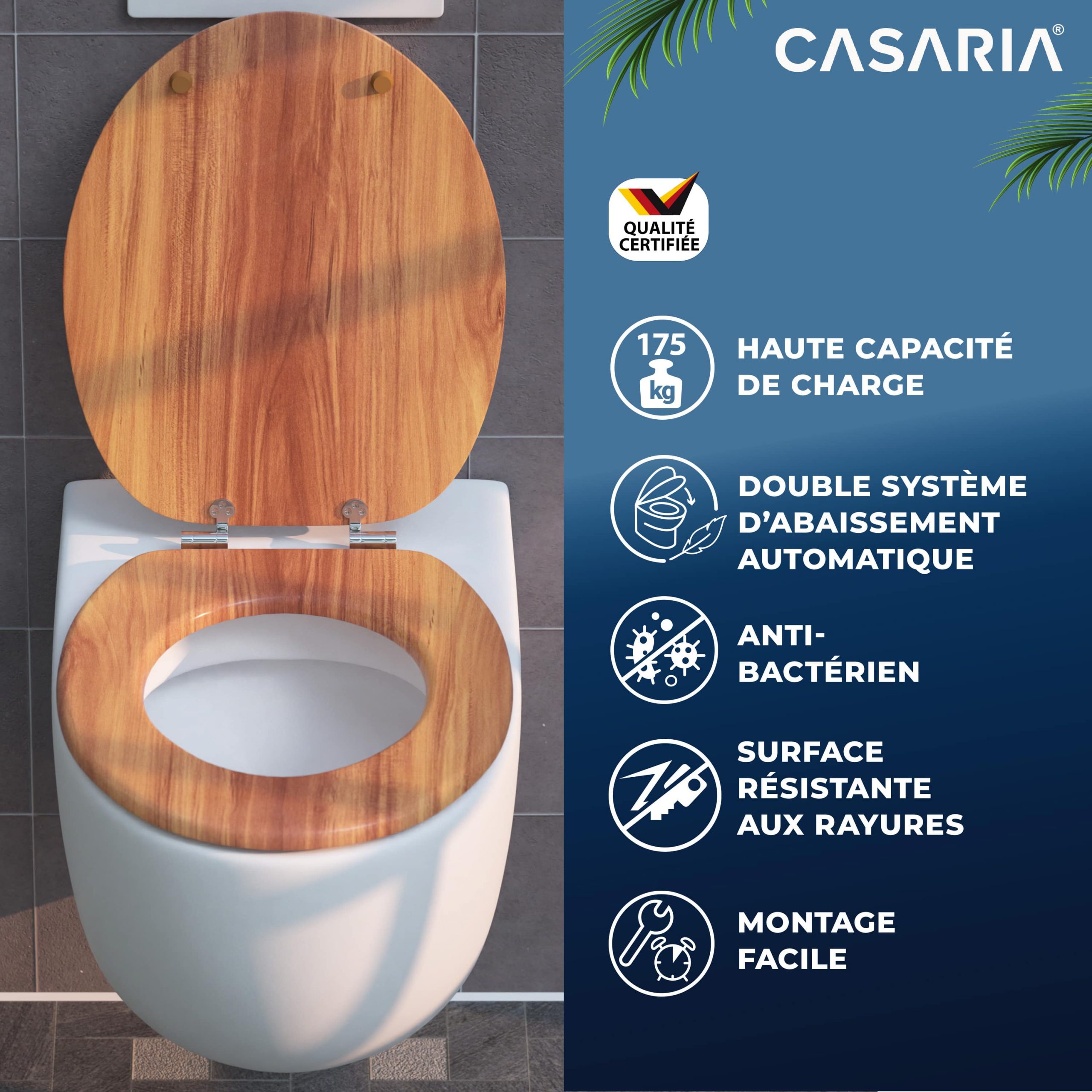 Toilettensitz Holz mit Absenkautomatik MDF