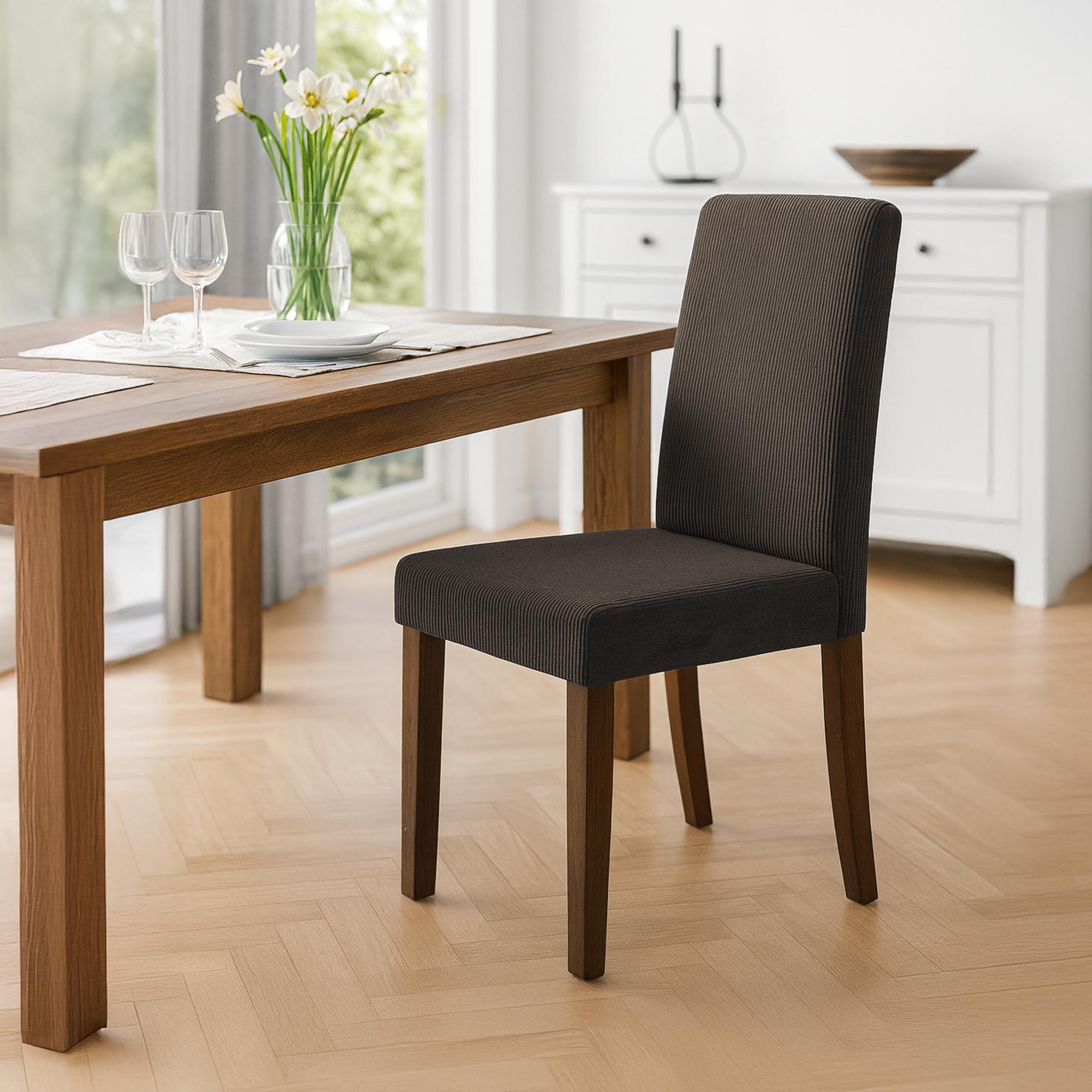 Esszimmerstuhl Ina Cord antik dunkel, braun