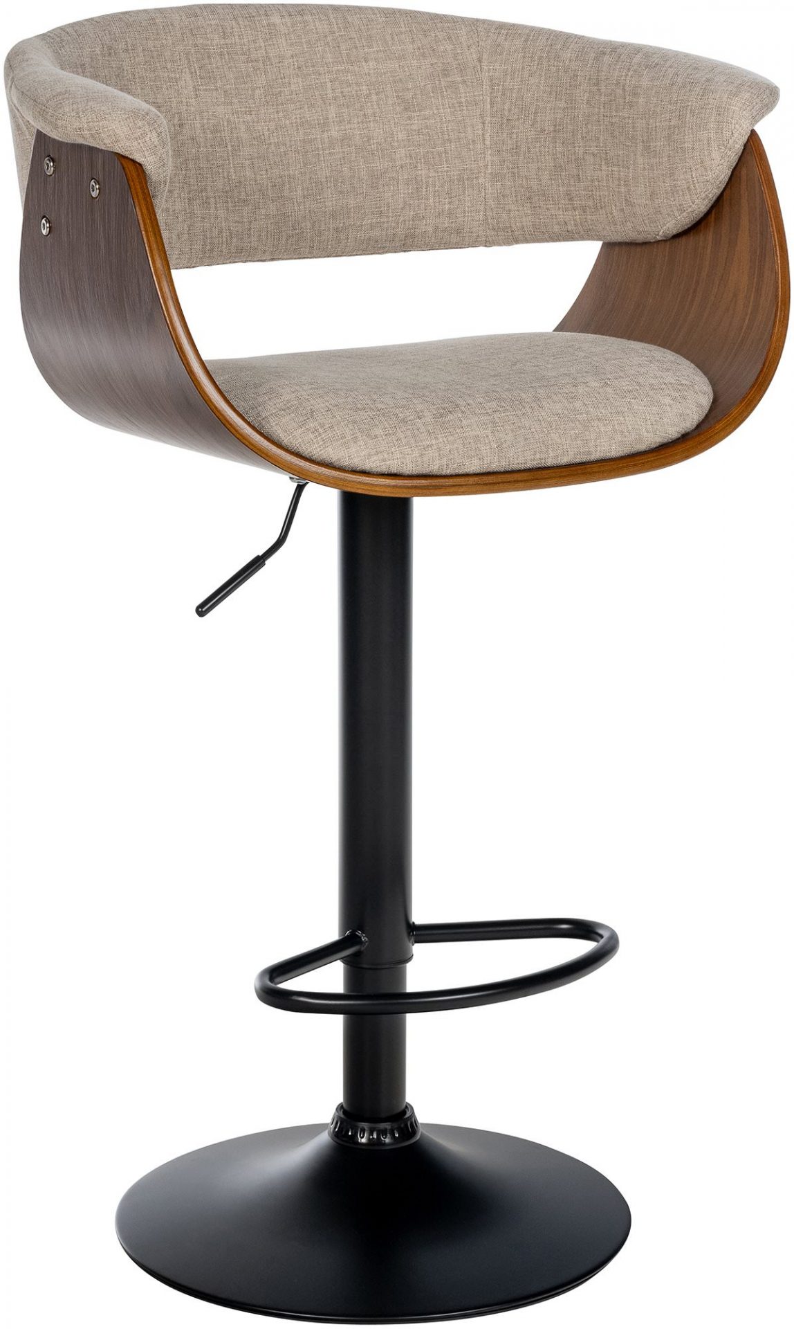 Barhocker Vestal Stoff, walnuss/creme