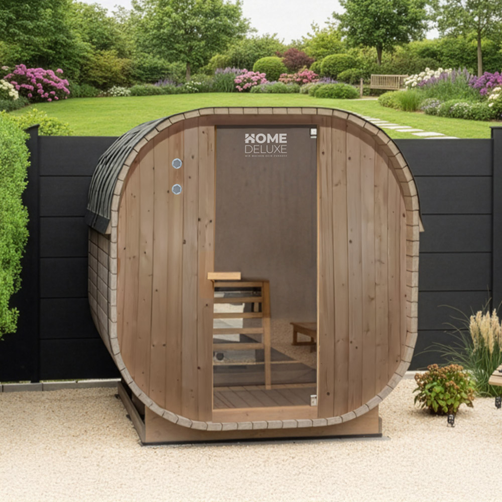 Outdoor Sauna CUBE XL - 194 x 220 cm für 6 Personen