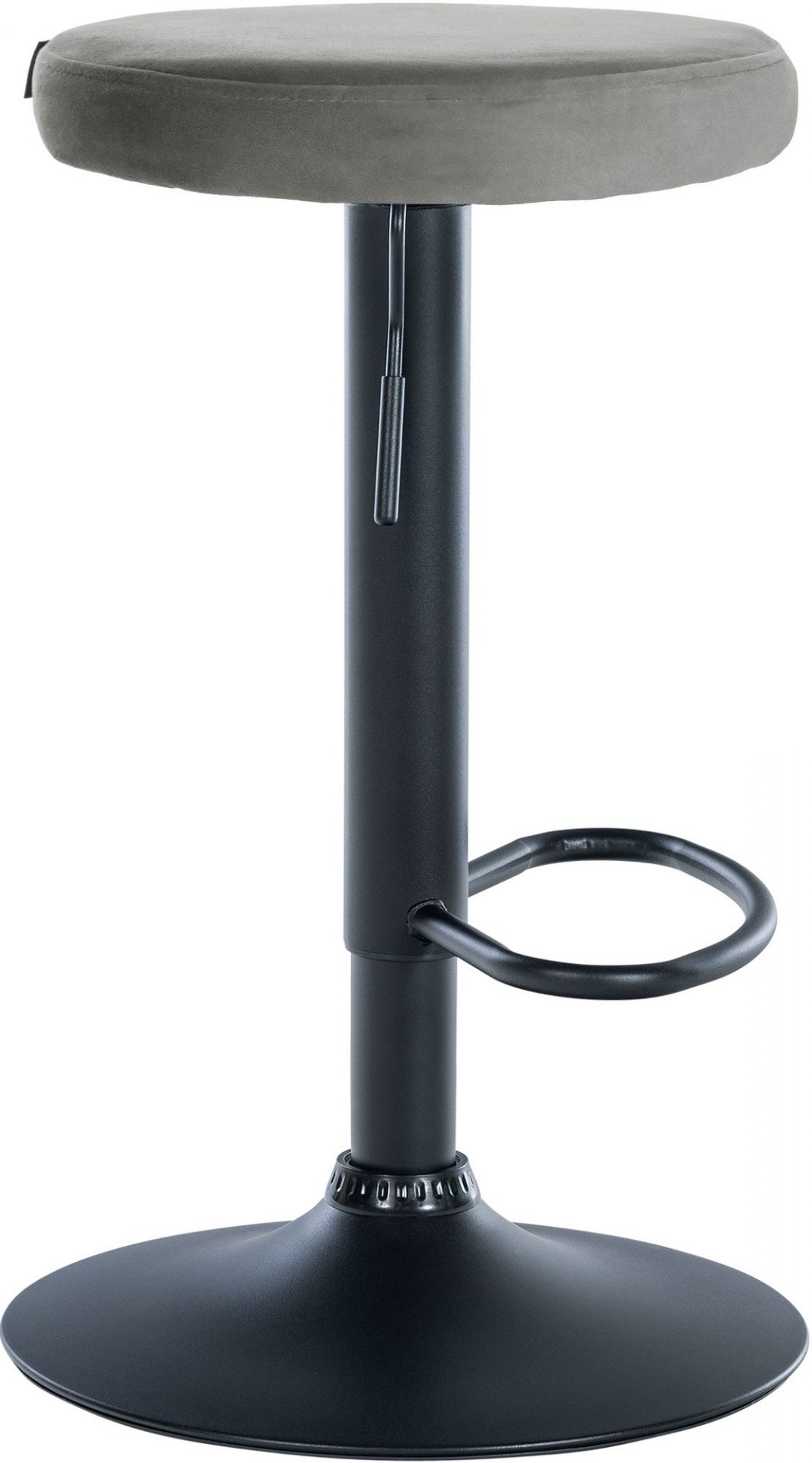 2er Set Barhocker Ponte Samt schwarz, grau
