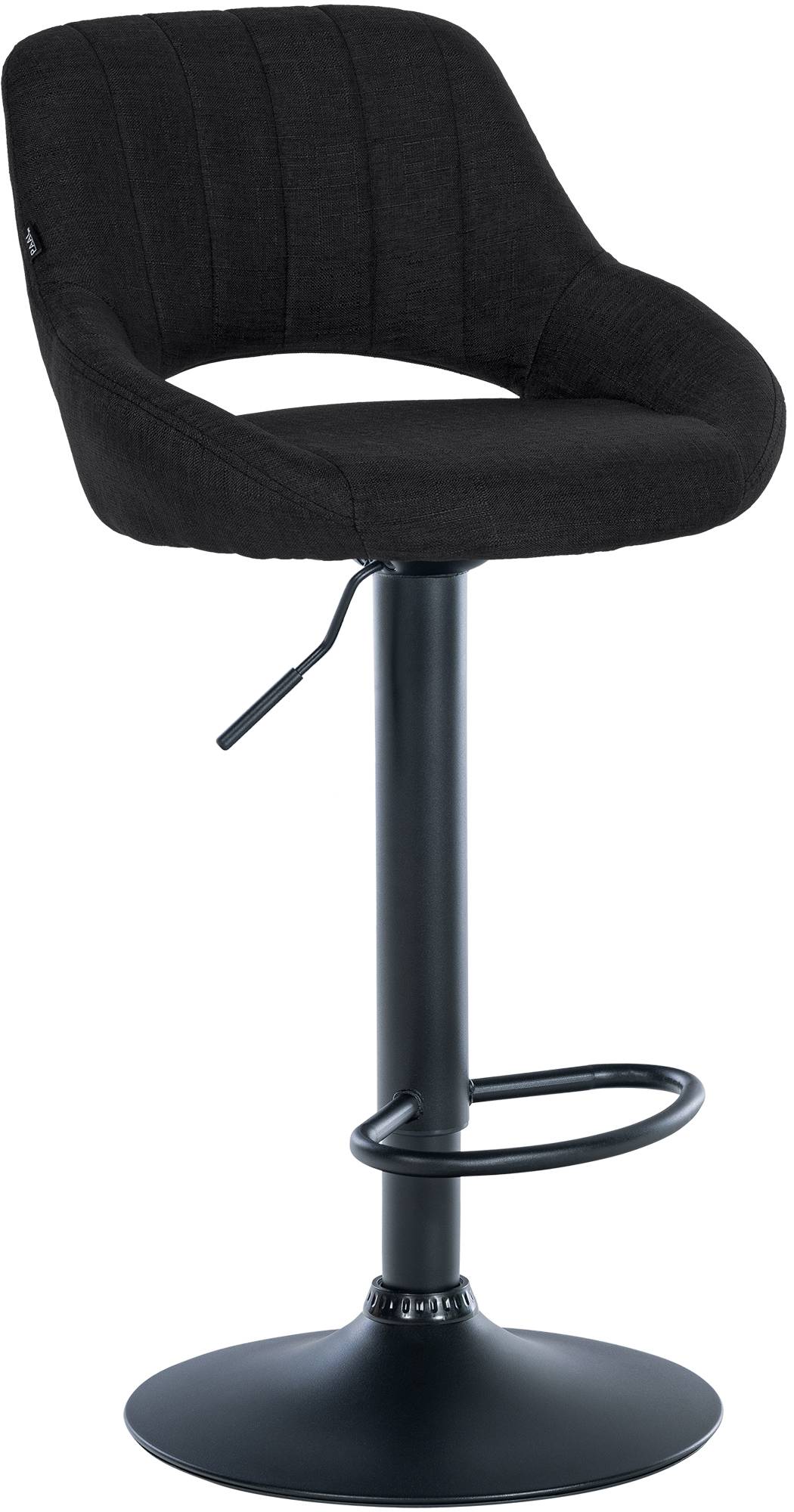 Barhocker Milet Stoff schwarz, schwarz