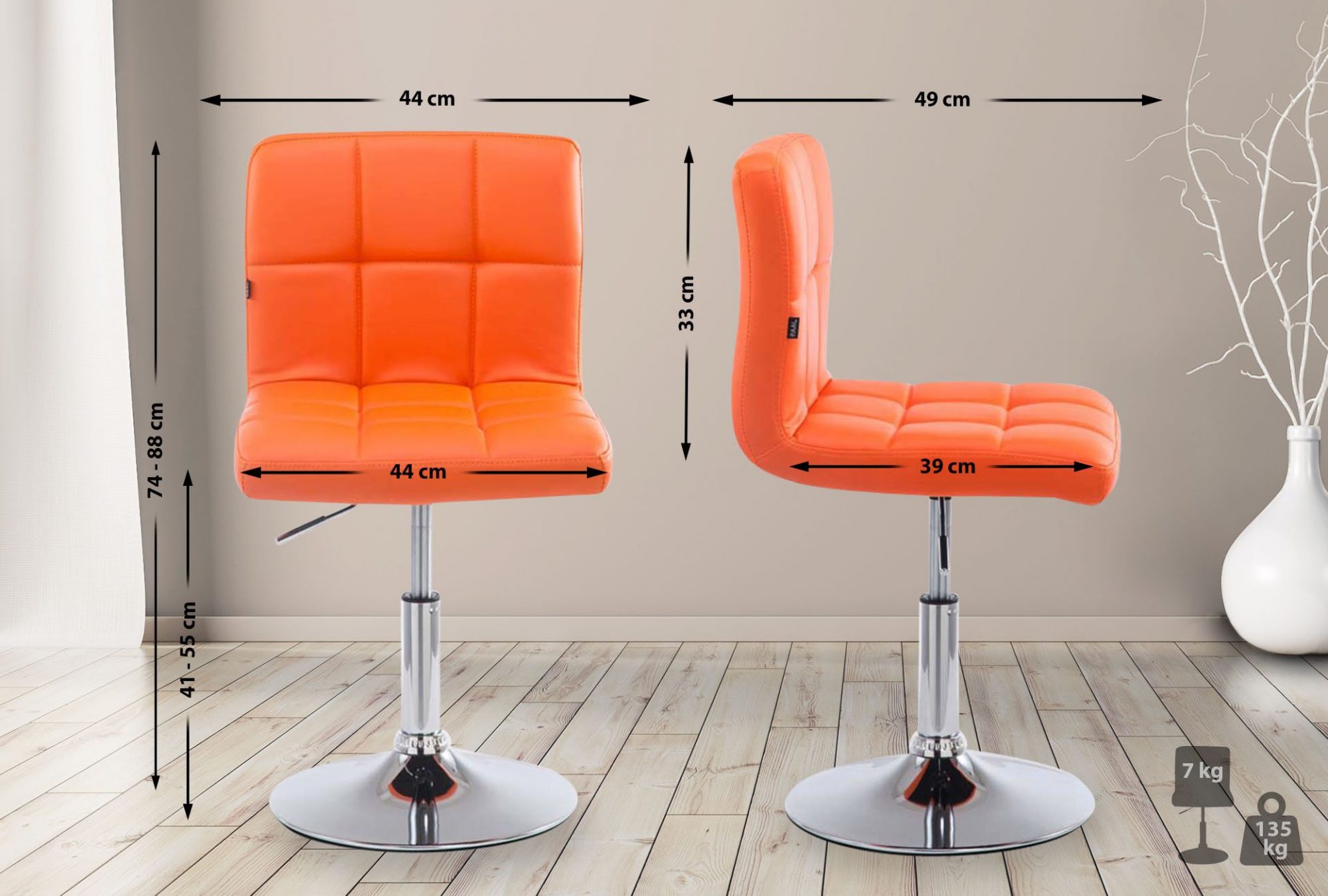 Palma Lounger V2, orange