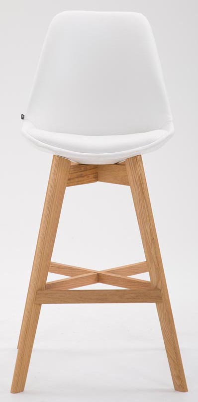 2er Set Barhocker Cannes Kunstleder natura, weiß