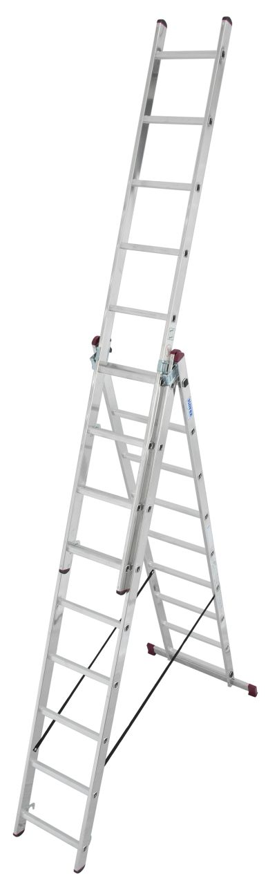 CORDA Vielzweckleiter mit Treppenfunktion 3x9 Sprossen