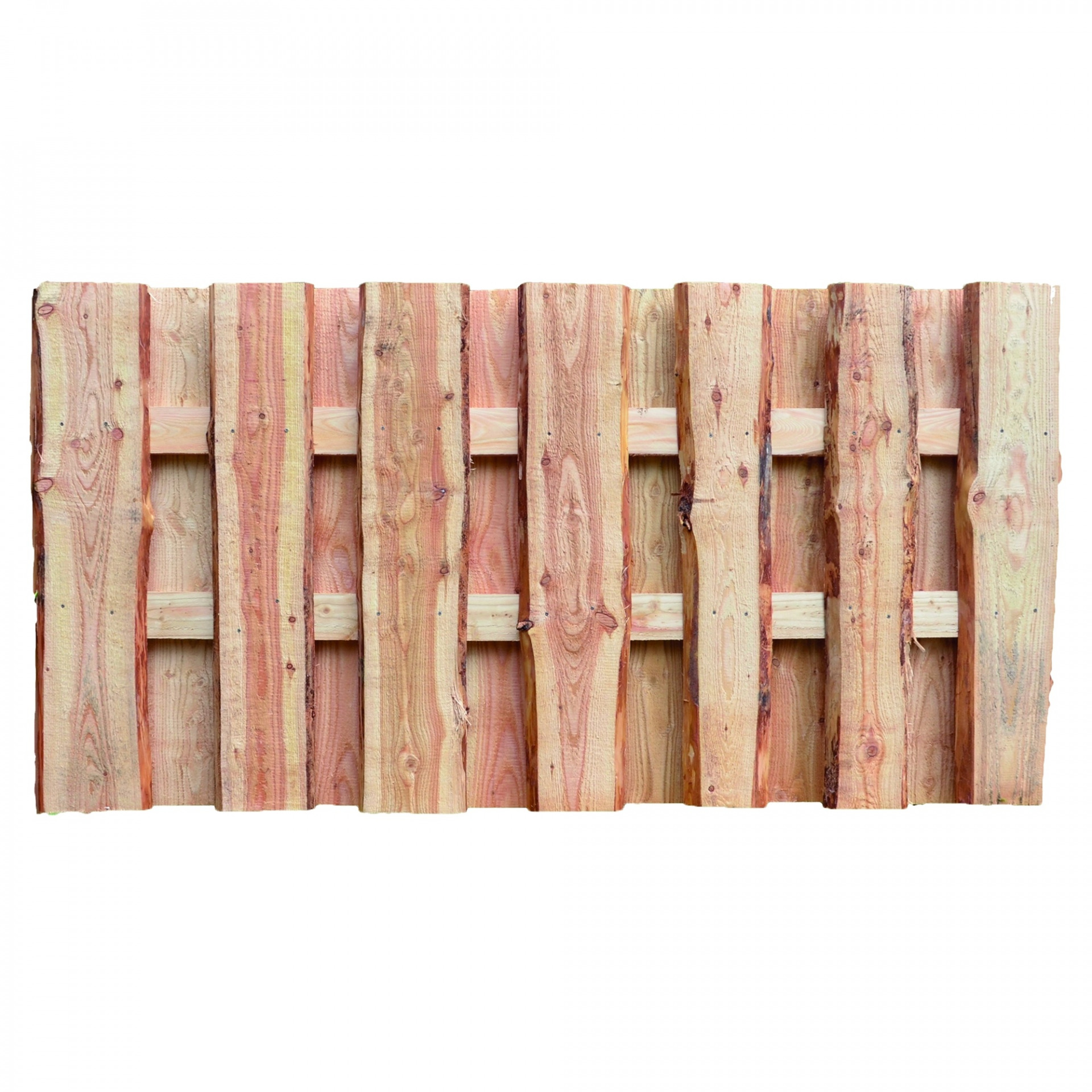 JÜTLAND-Serie Lärche, 180 x 90 cm, 180 x 90 cm, Riegel 30/80 mm, Bretter sägerau ca. 20mm mit Baumkante