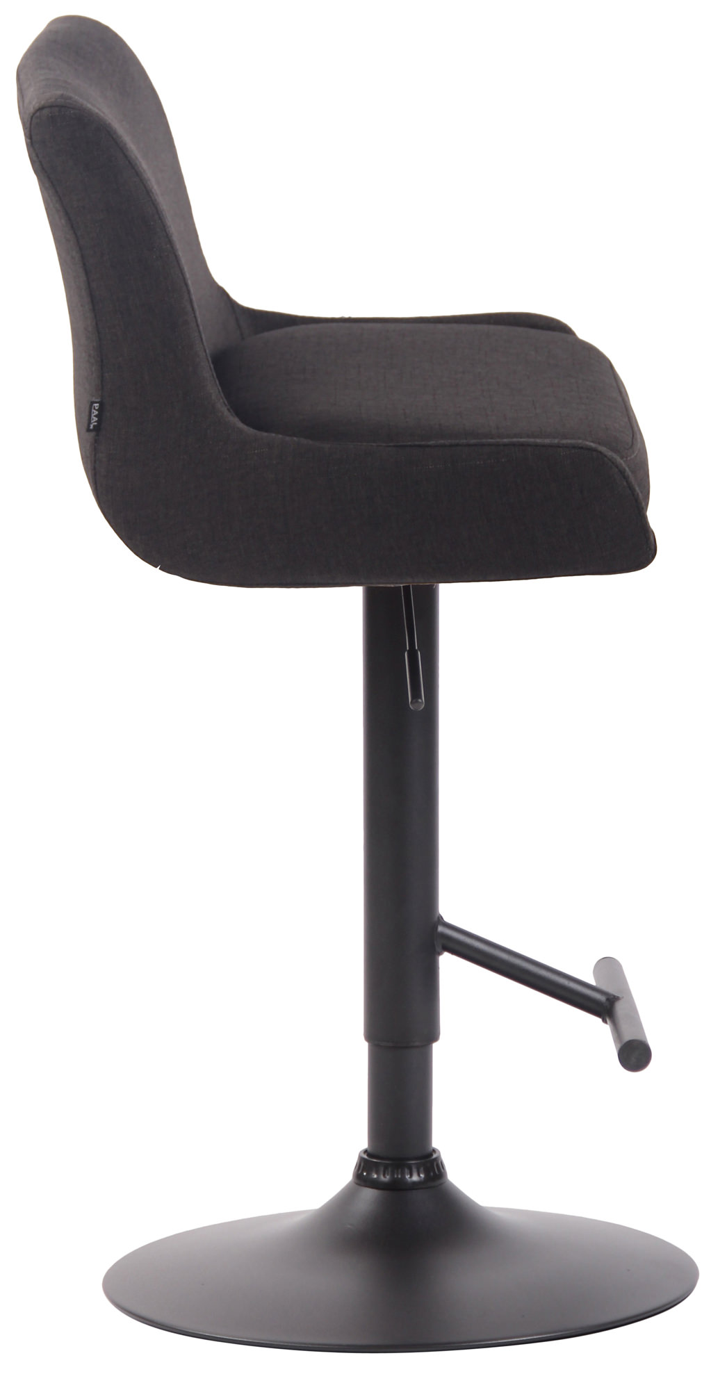 Barhocker Club Stoff schwarz, dunkelgrau