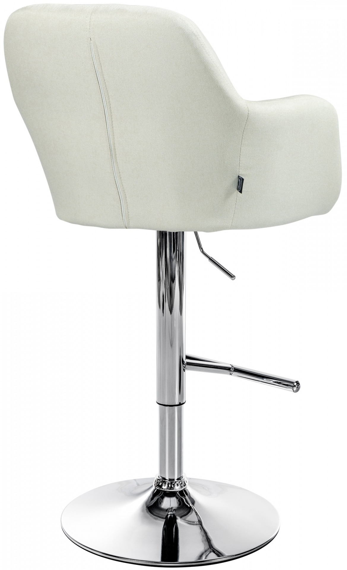 Barhocker Natoma Stoff chrom, creme