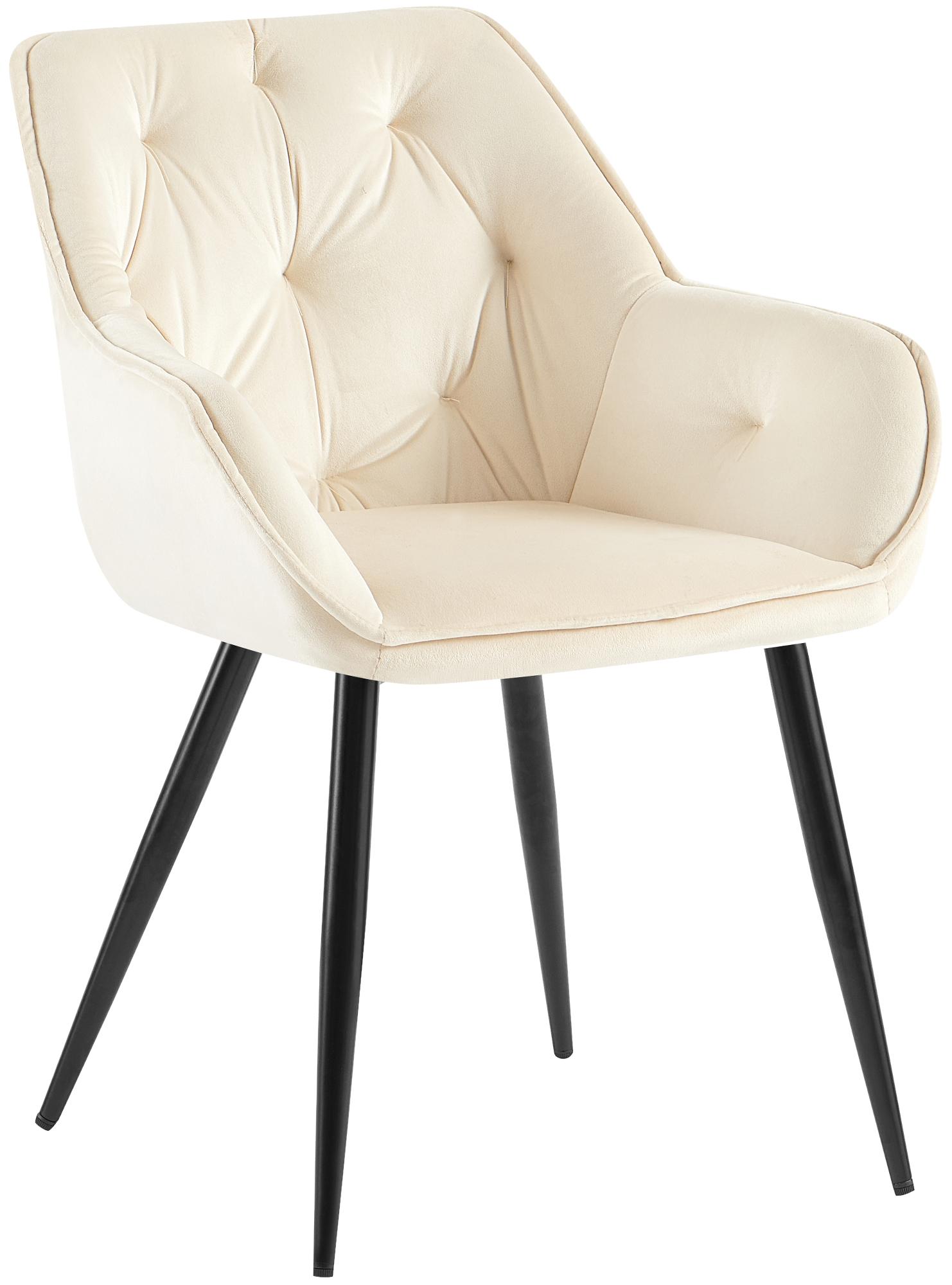 Besucherstuhl Cassis Samt, creme