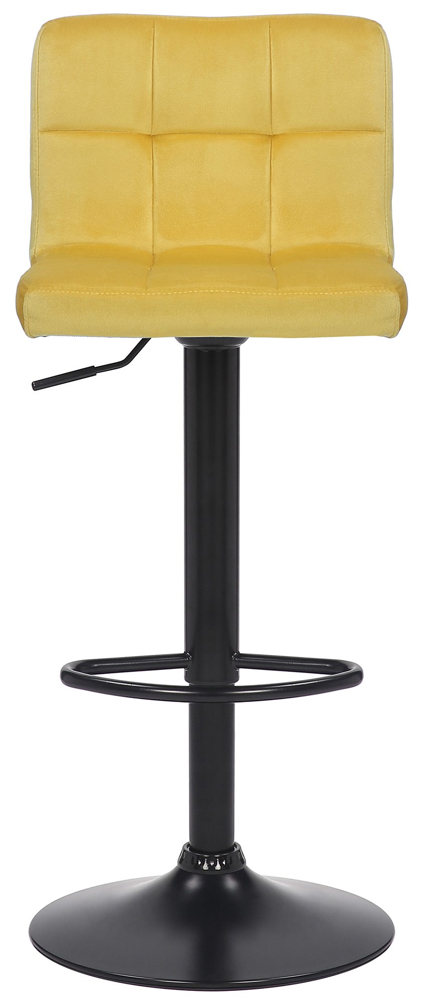 4er Set Barhocker Feni Samt, gelb