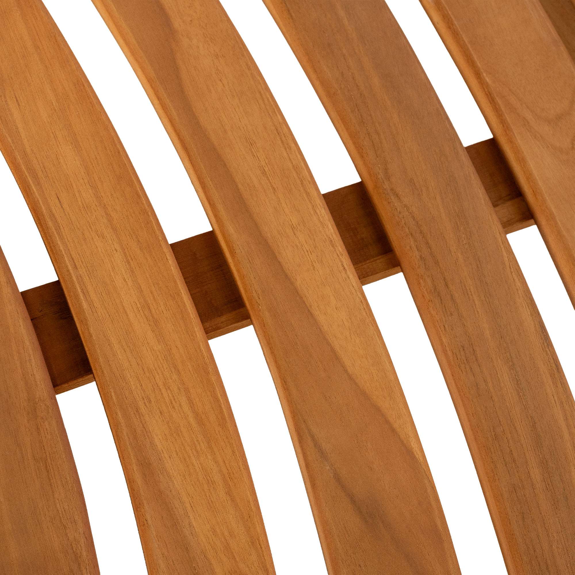 Baumbank Male 250 cm halbrund OHNE Rückenlehne, teak