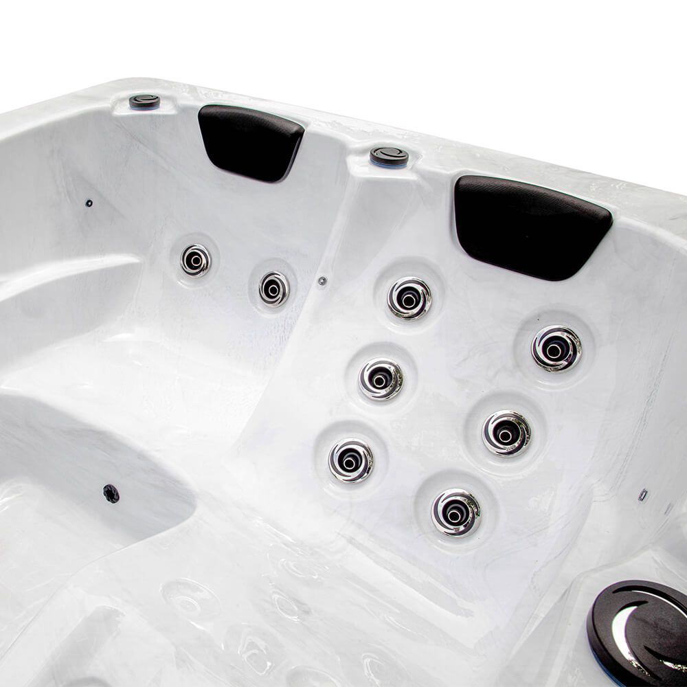 Outdoor Whirlpool WHITE MARBLE Nussbraun - 210 x 160 cm für 3 Personen