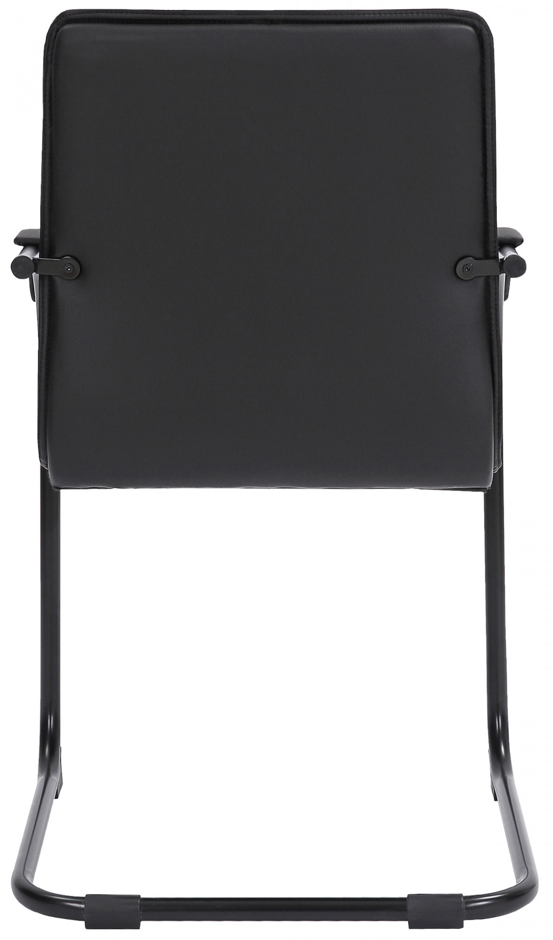 2er Set Besucherstühle Tira Kunstleder, schwarz/schwarz