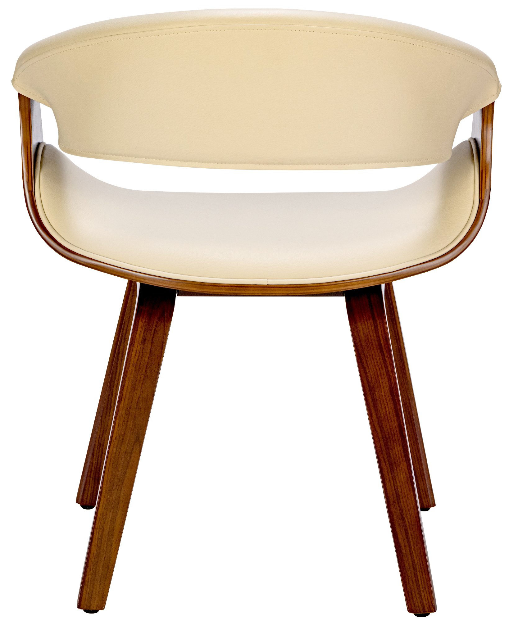 Esszimmerstuhl Foley Kunstleder, walnuss/creme
