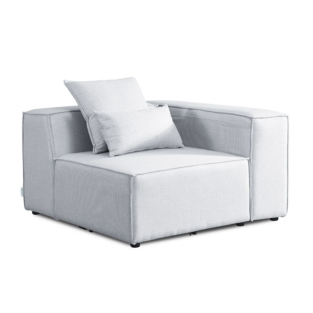 Modulares Sofa Rechtes Ecksofa VERONA - 120 x 70 cm Hellgrau