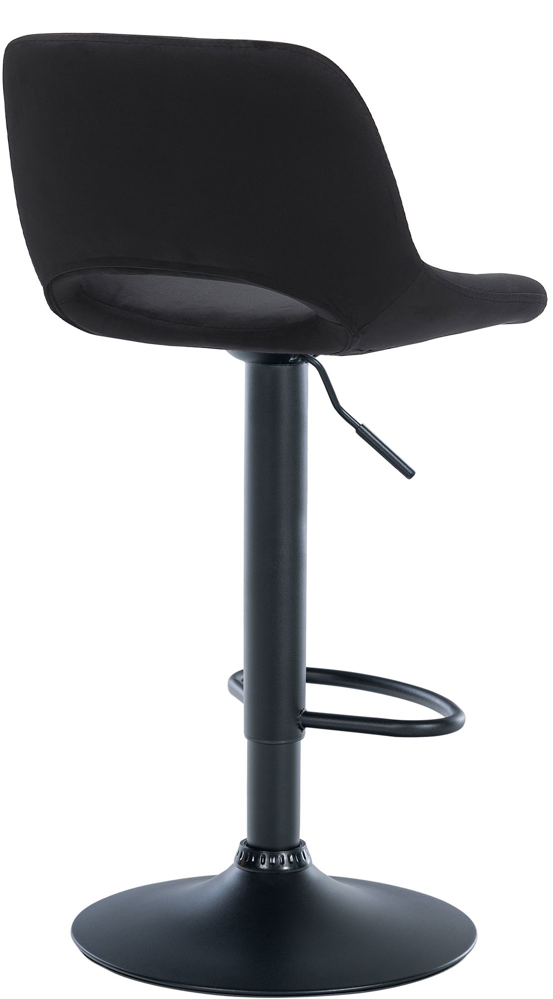 2er Set Barhocker Camden Samt schwarz, schwarz