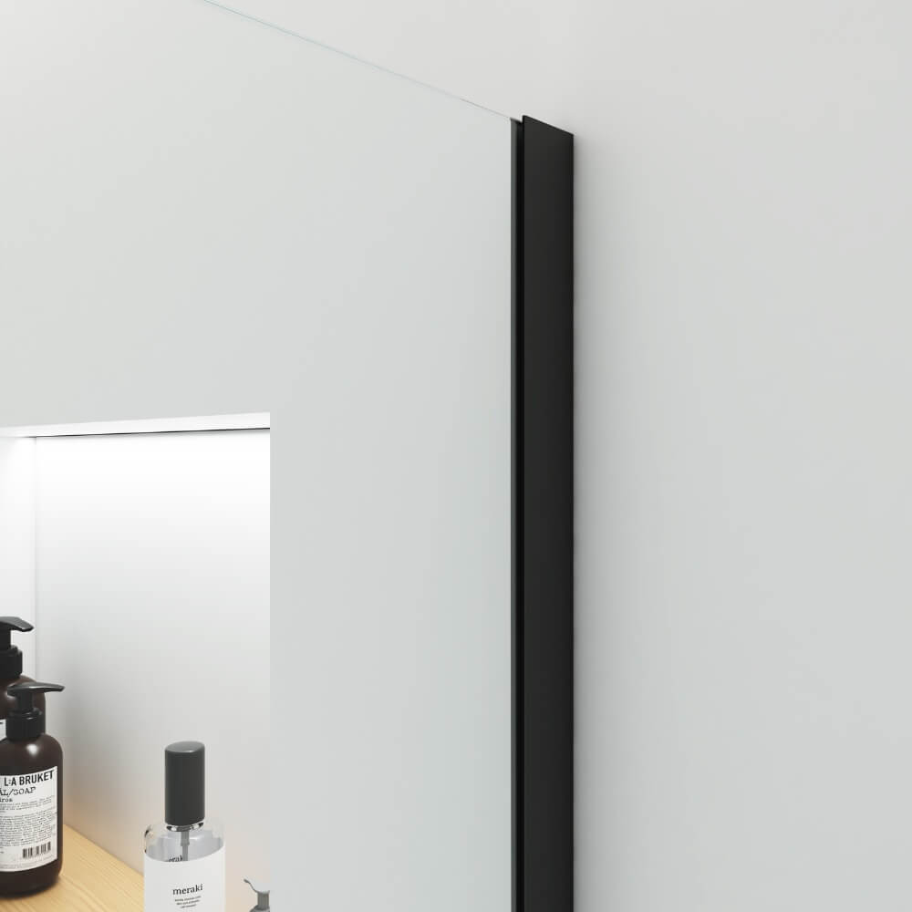Duschabtrennung ESG-Glas BAKI - 140 x 200 cm Schwarz