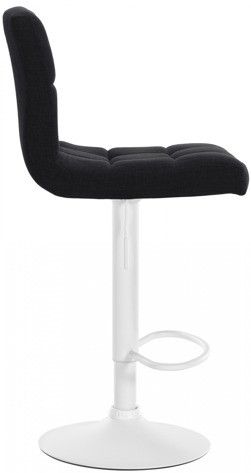 2er Set Barhocker Calma Stoff weiß, schwarz