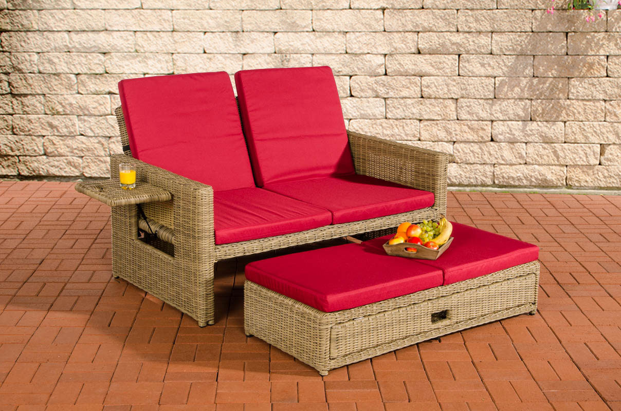 Sofa Ancona Rubinrot 5mm, natura