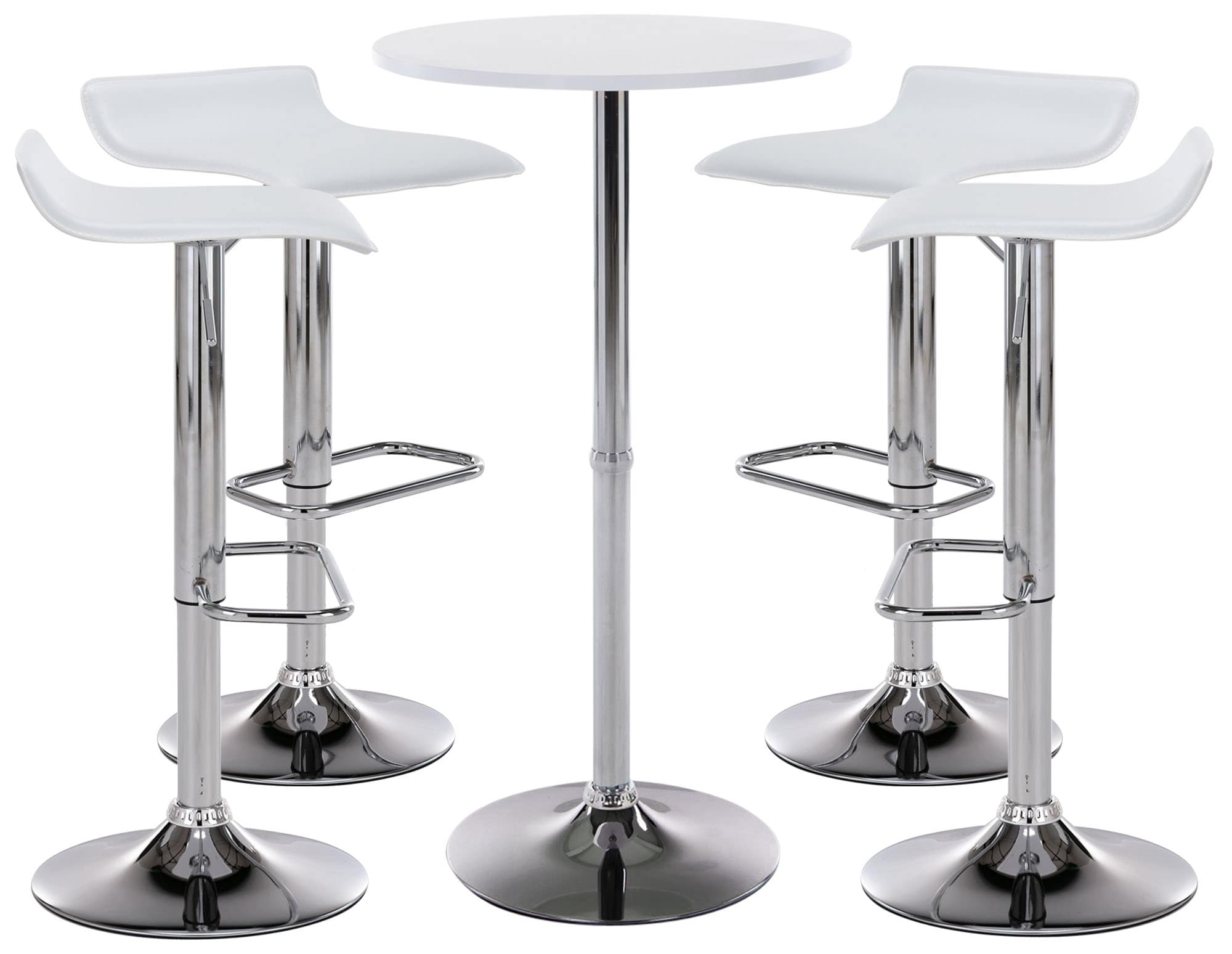 4er Bartisch Set Esberg, weiß