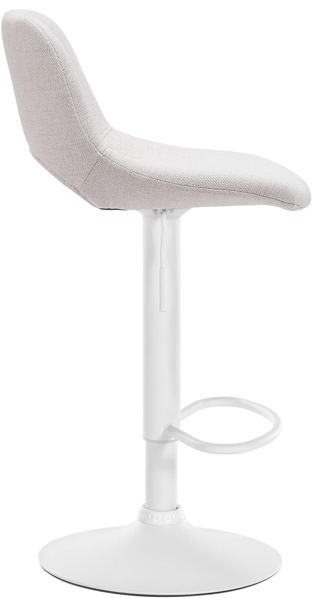 Barhocker Camden Stoff weiß, creme