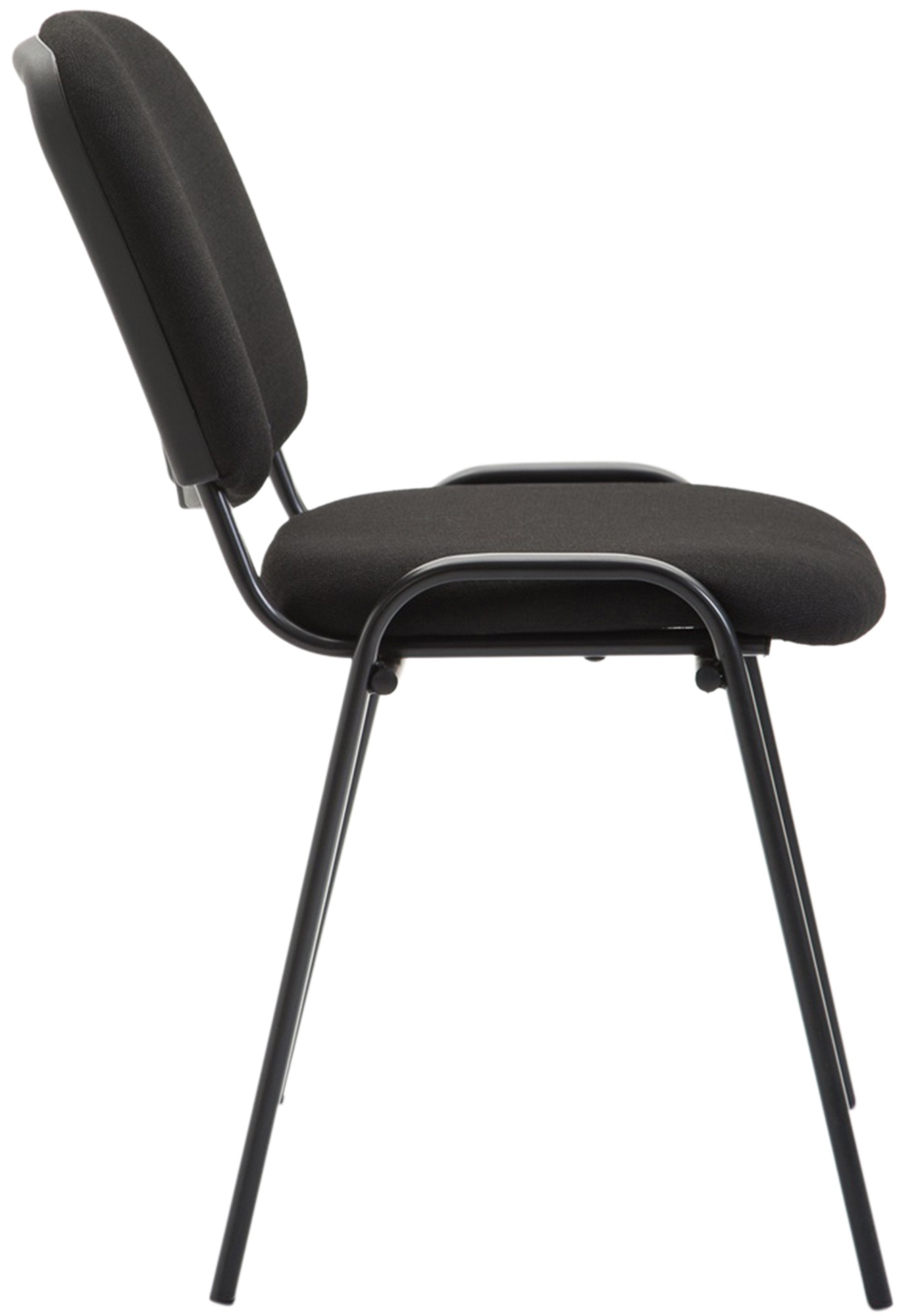 Besucherstuhl Ken V2 Stoff, schwarz