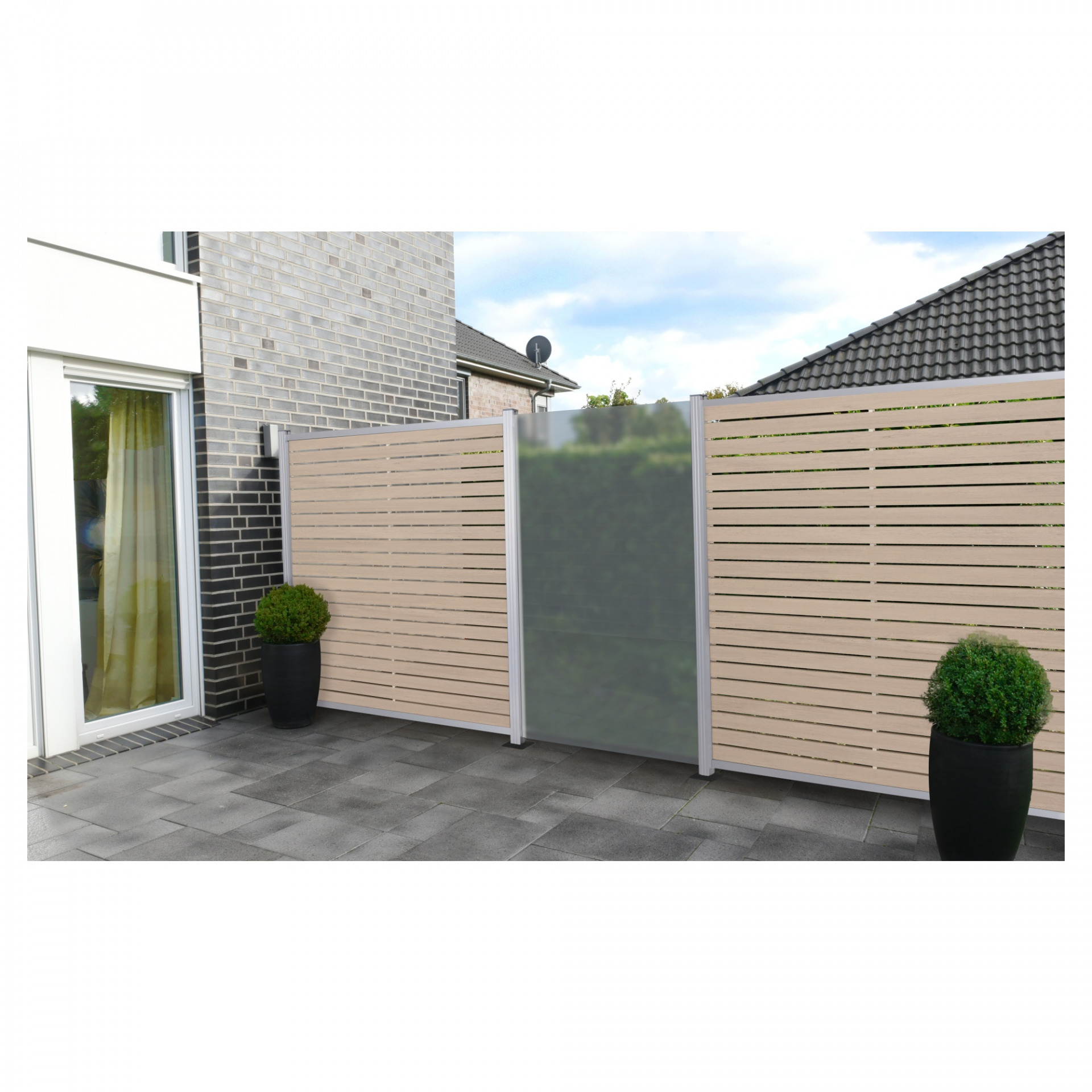 HANÖ-Serie Montageset SILBER, 20 x 75 x 1793 mm, mit Start- & Abschluss, Befestigung und Abstandhaltern