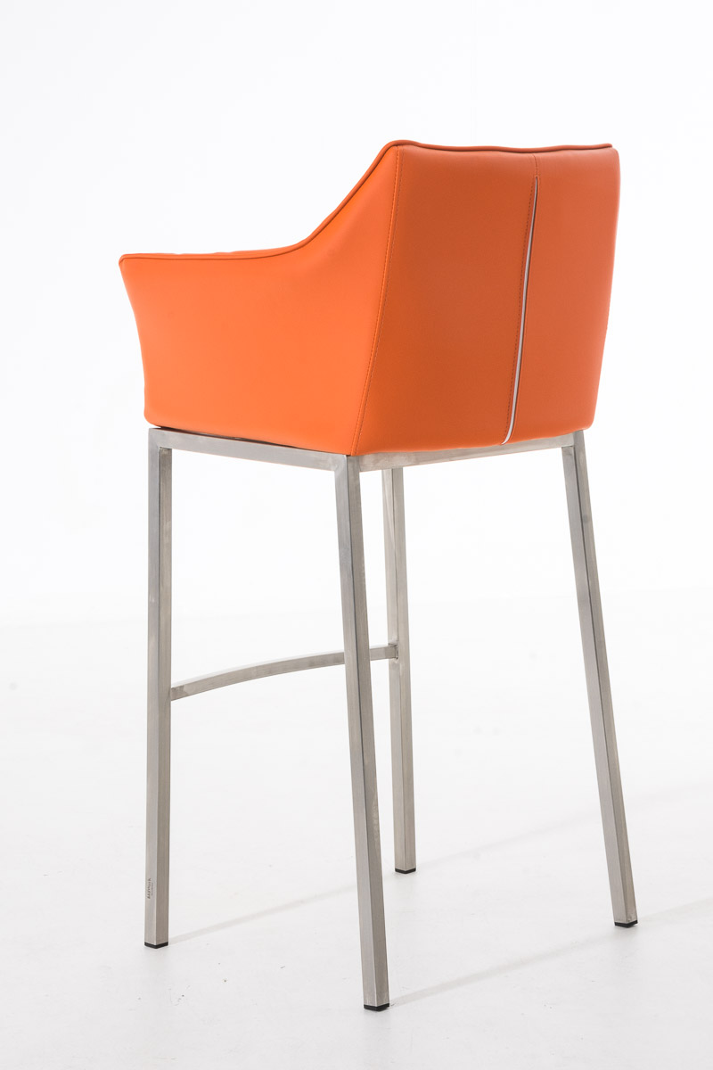 Barhocker Damaso E mit 4-Fuß Gestell, orange