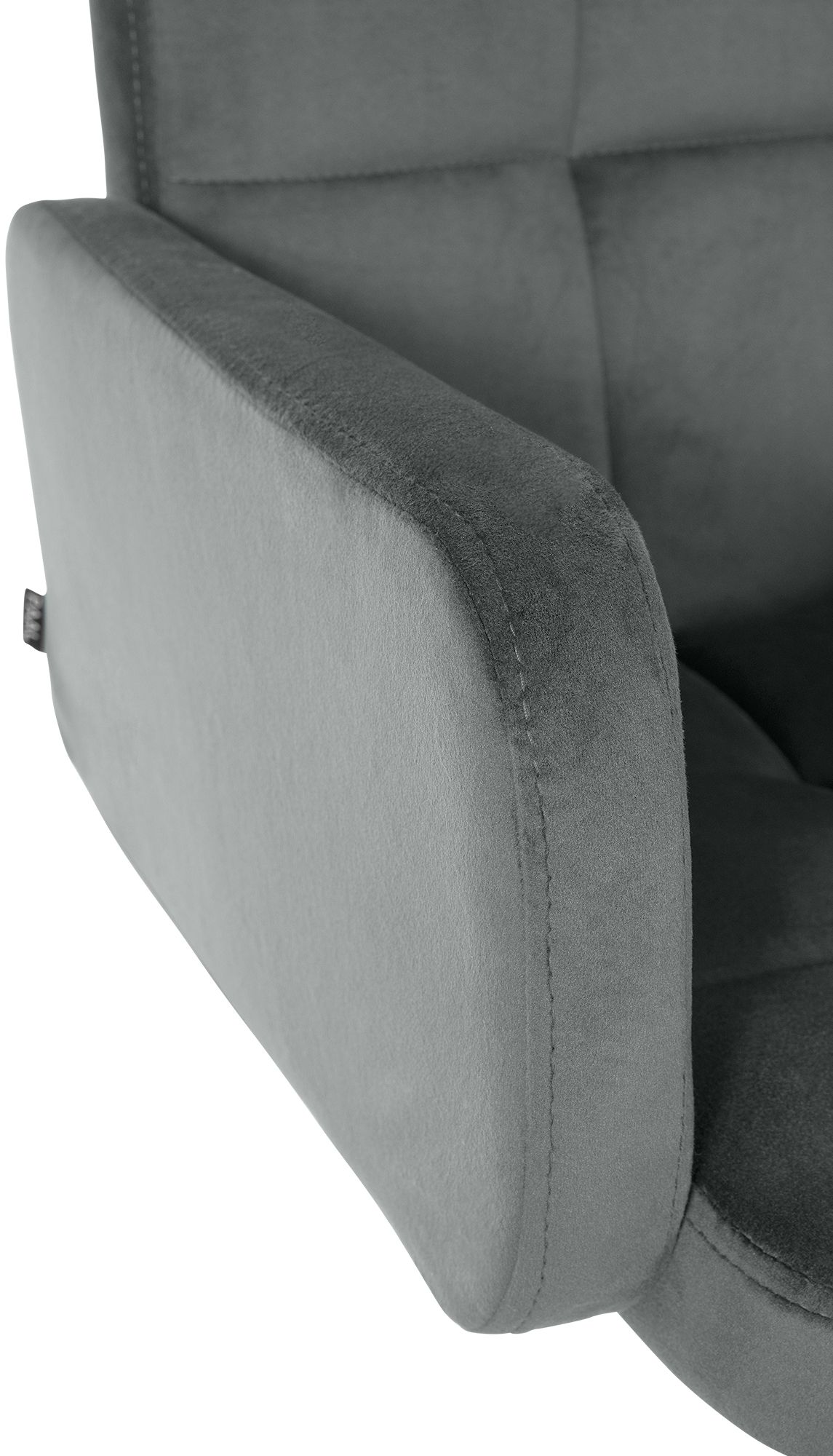 Barhocker Los Angeles Samt chrom, grau