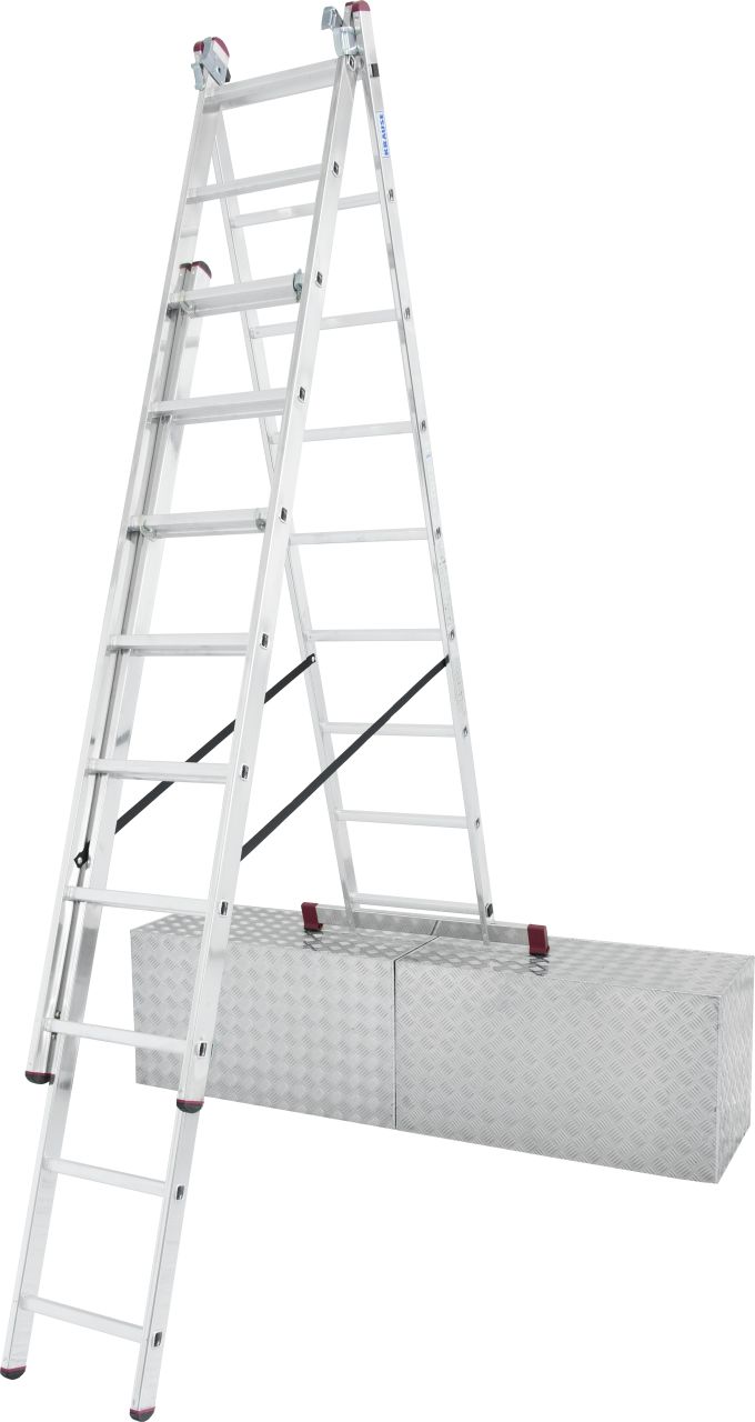 CORDA Vielzweckleiter mit Treppenfunktion 3x9 Sprossen