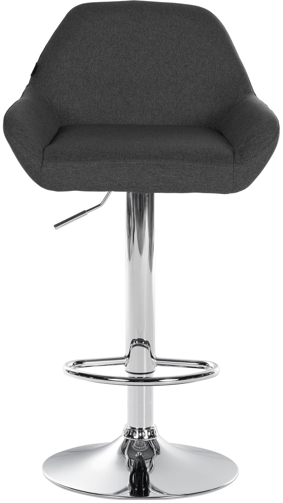 Barhocker Braga Stoff chrom, dunkelgrau