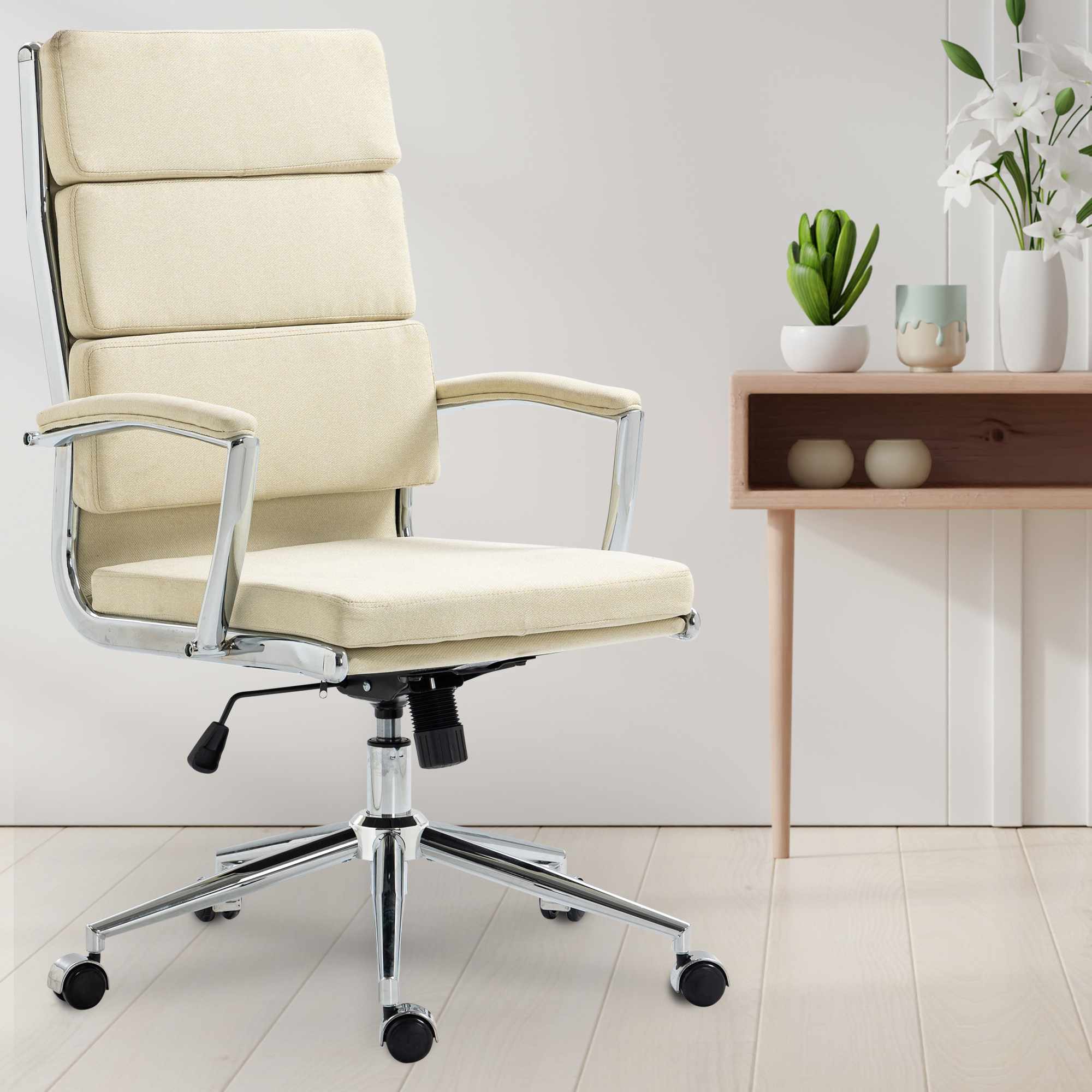 Bürostuhl Cleveland Stoff, creme