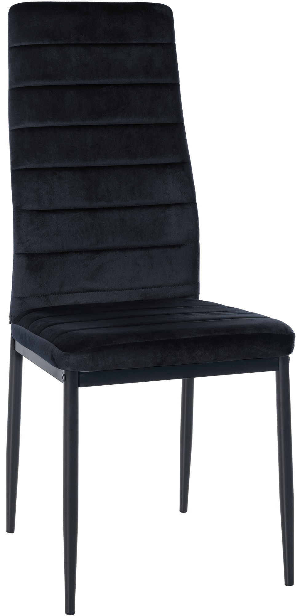 Esszimmerstuhl Mayfair Samt, schwarz