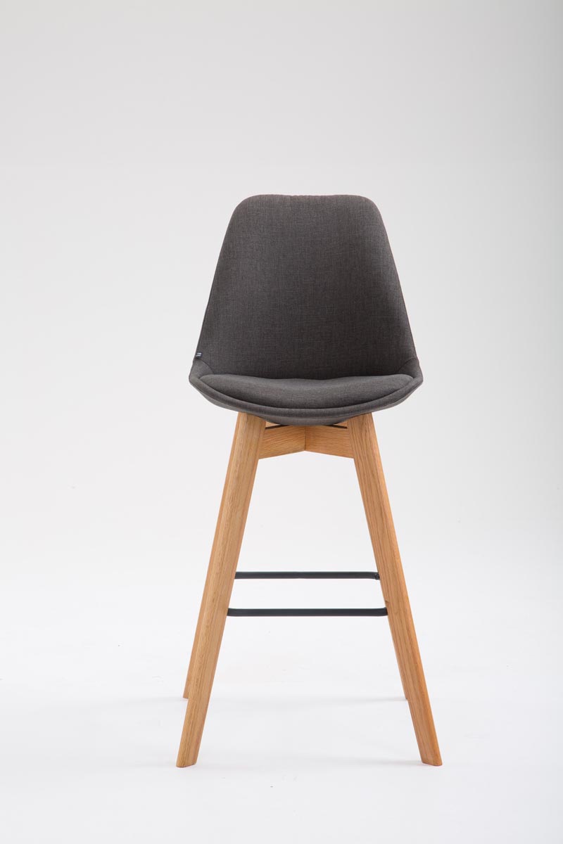 Barhocker Metz Stoff Natura, dunkelgrau