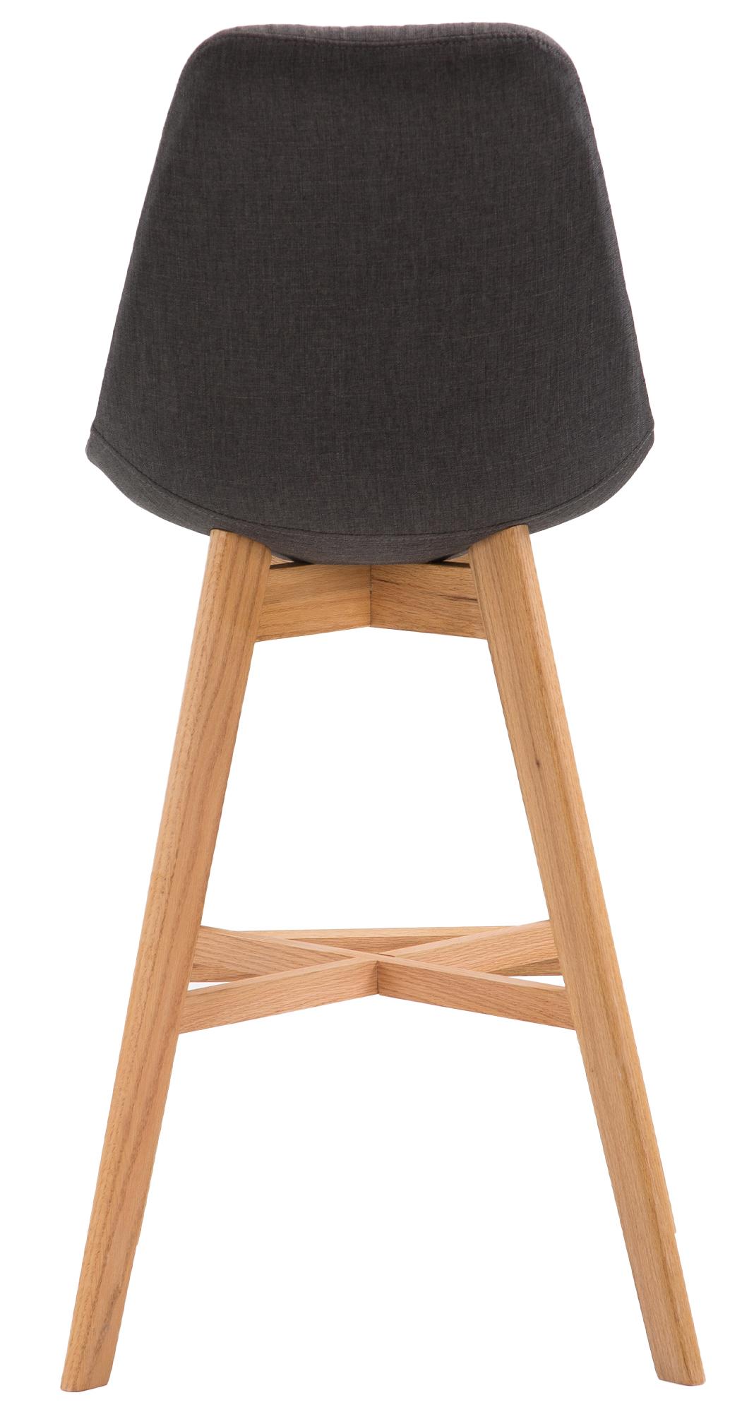 2er Set Barhocker Cannes Stoff natura, dunkelgrau