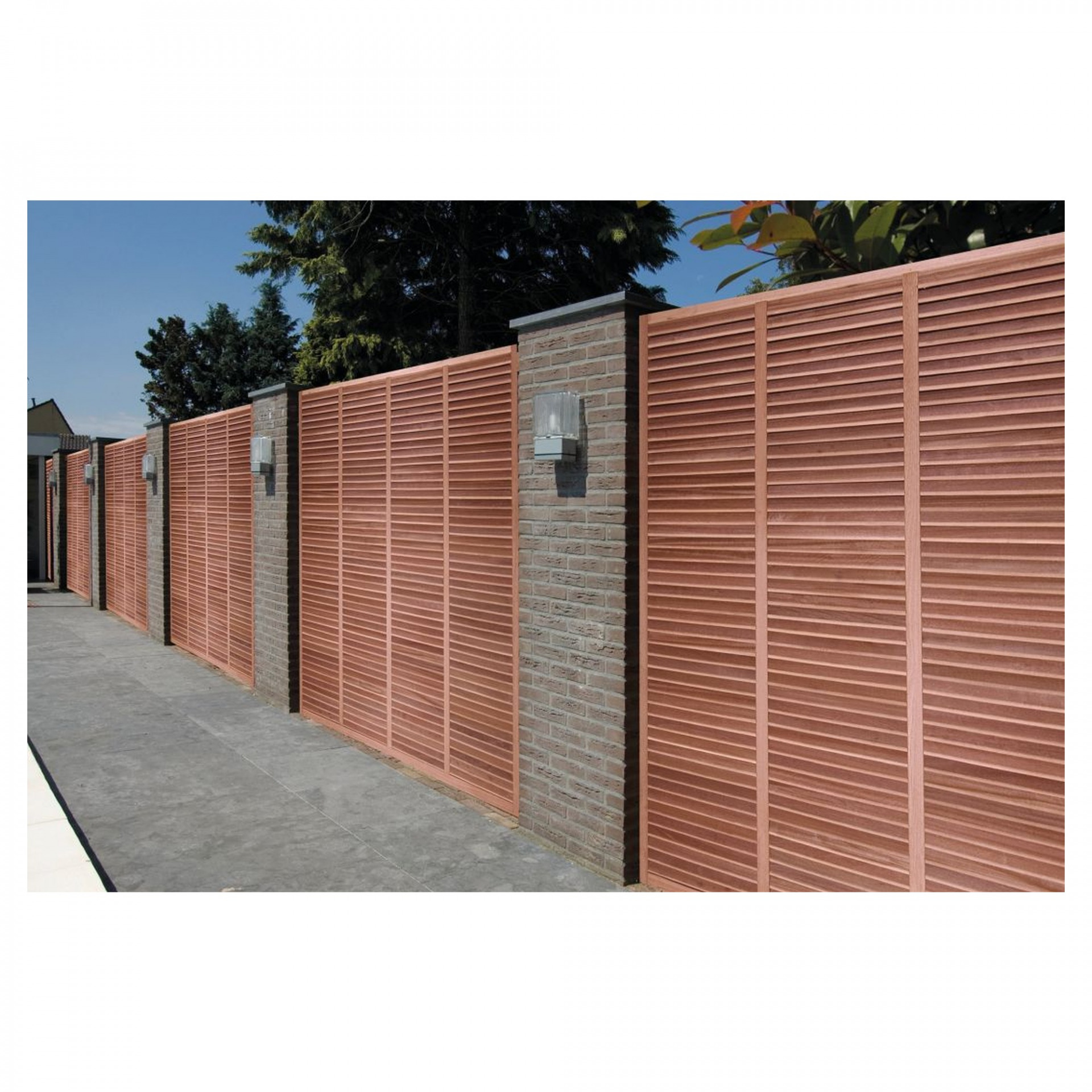 CLAUSA-Rankgitter Keruing, 180 x 180 cm, Rahmen 40/40 mm, Leisten 12/54 mm, blickdicht