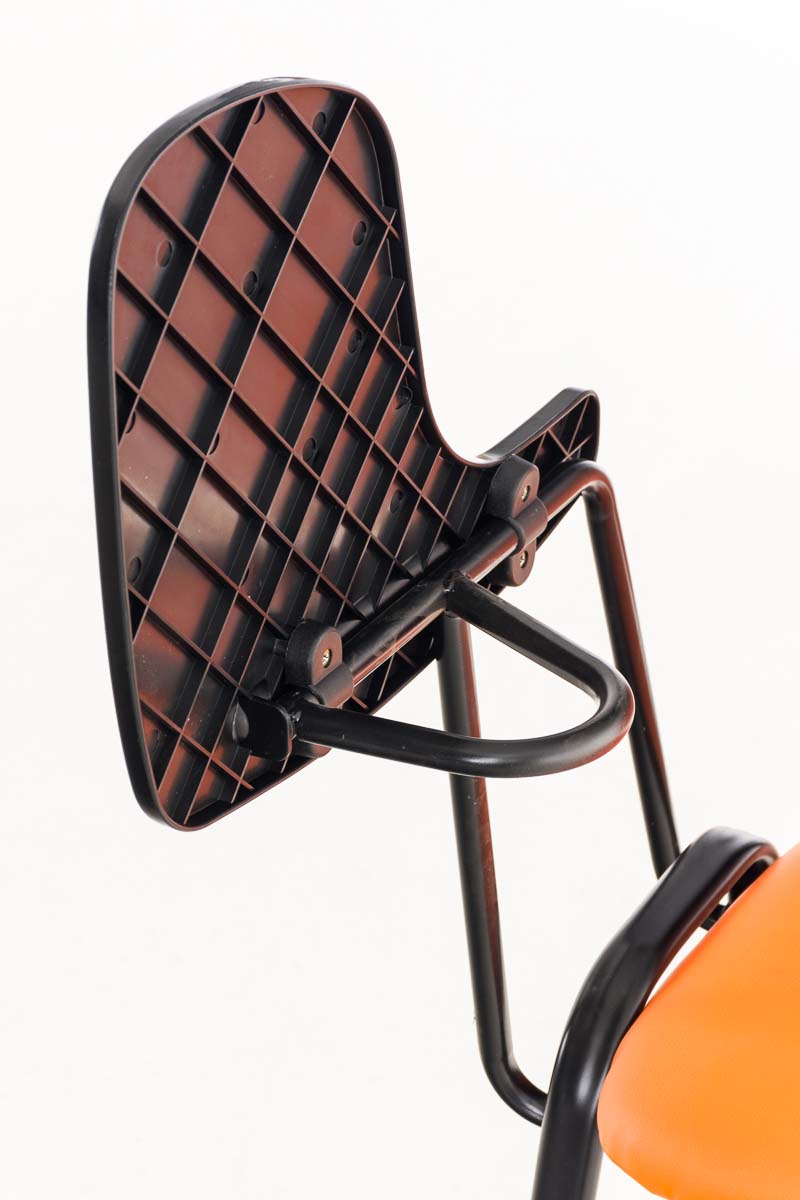 Stuhl Ken mit Klapptisch Kunstleder, orange