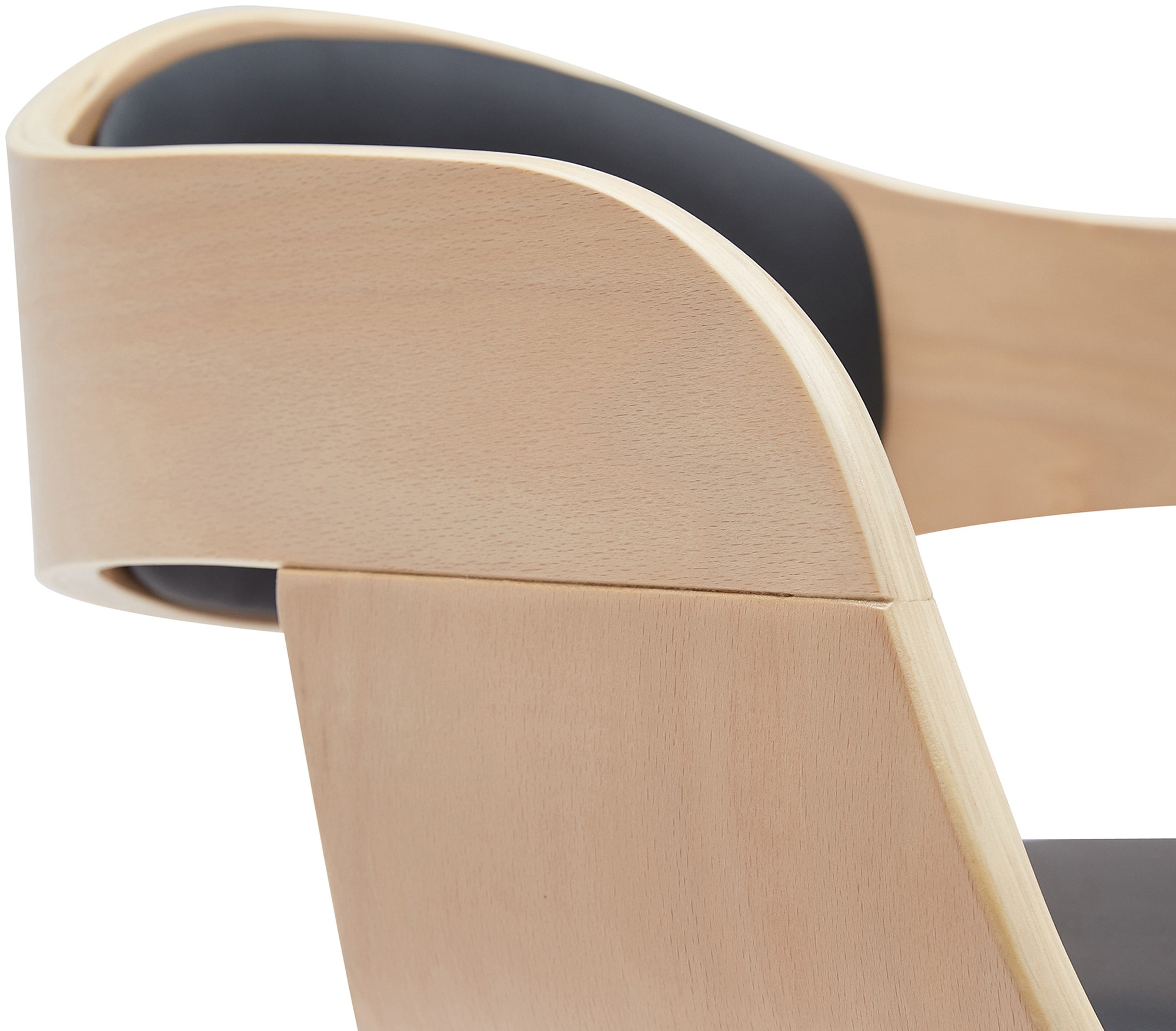 Barhocker Kingston B Kunstleder, natura/schwarz